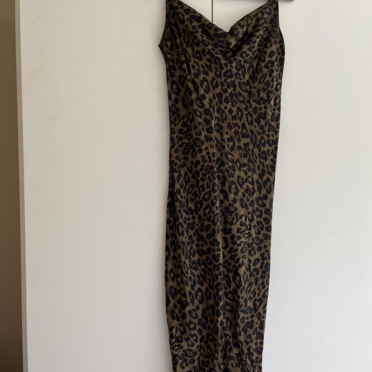 Zara leopard print midi slip dress, Very