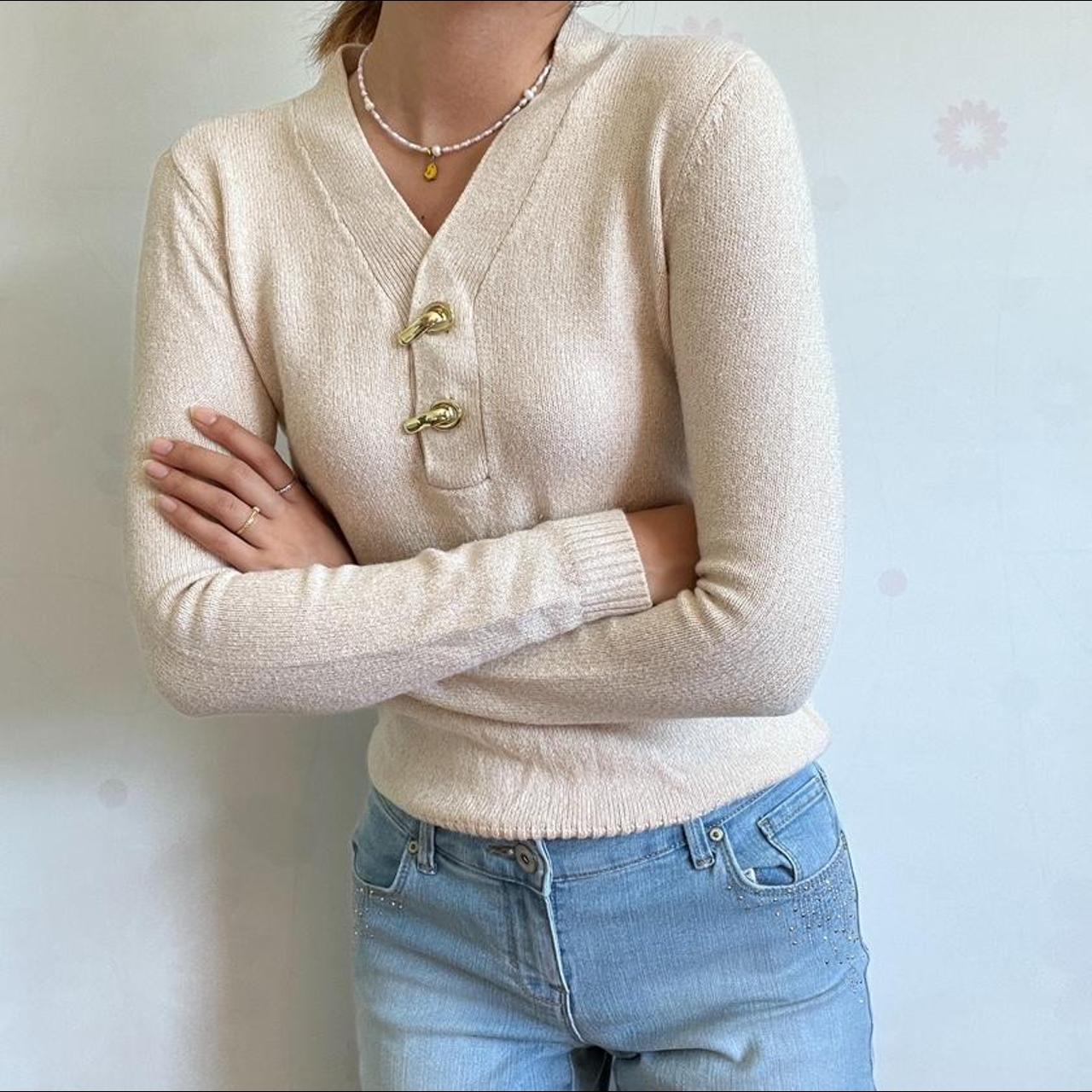 Cream and sales gold sweater