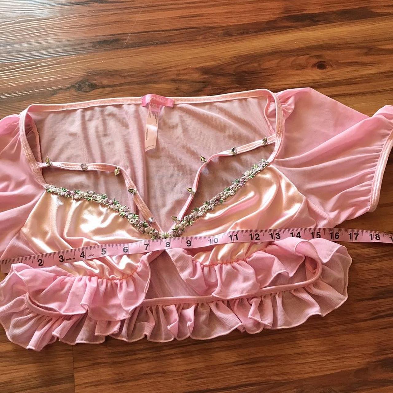 Dolls kill sugar thrillz baby pink crop top w/... Depop