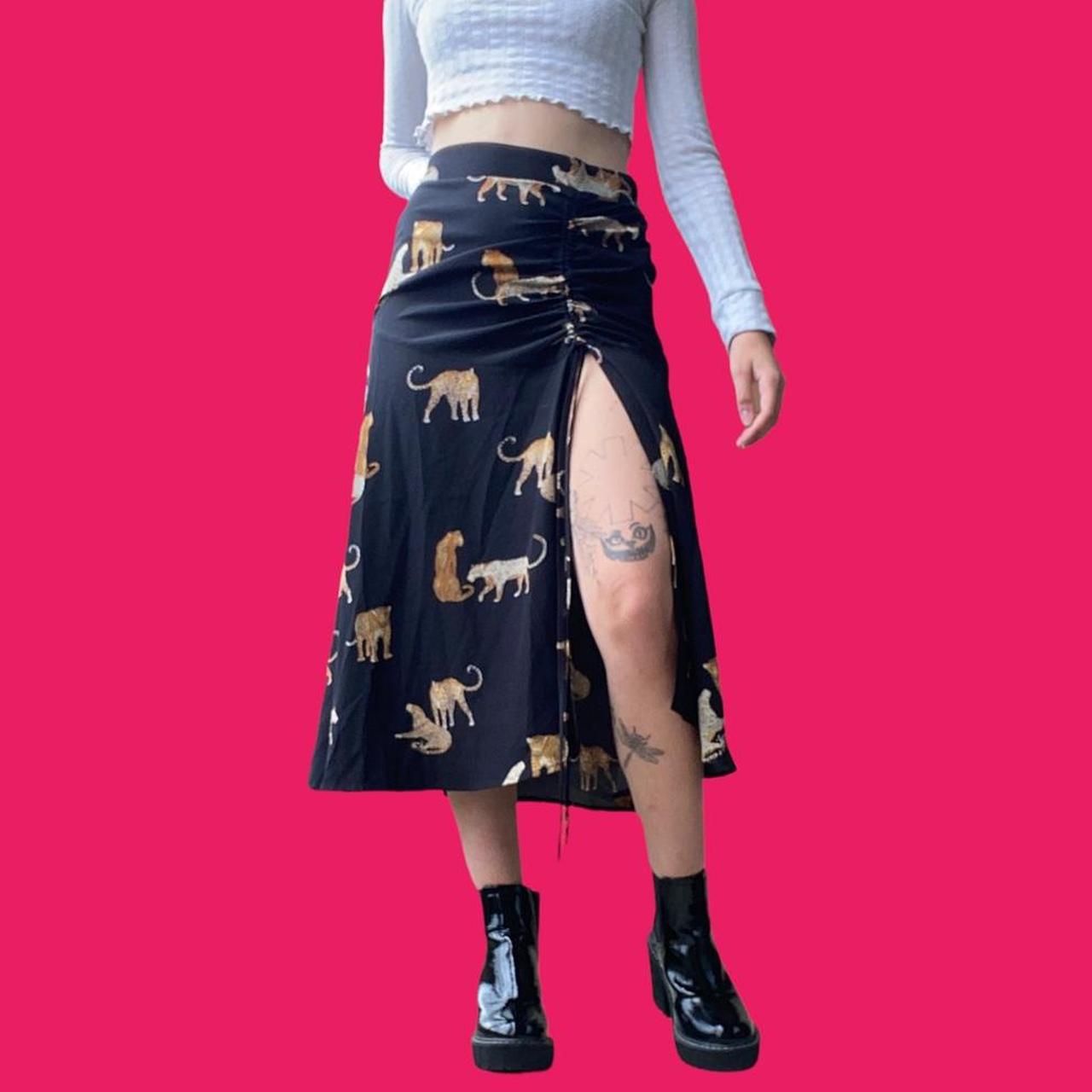 Cheetah skirt This adorable skirt has a slit on one... - Depop