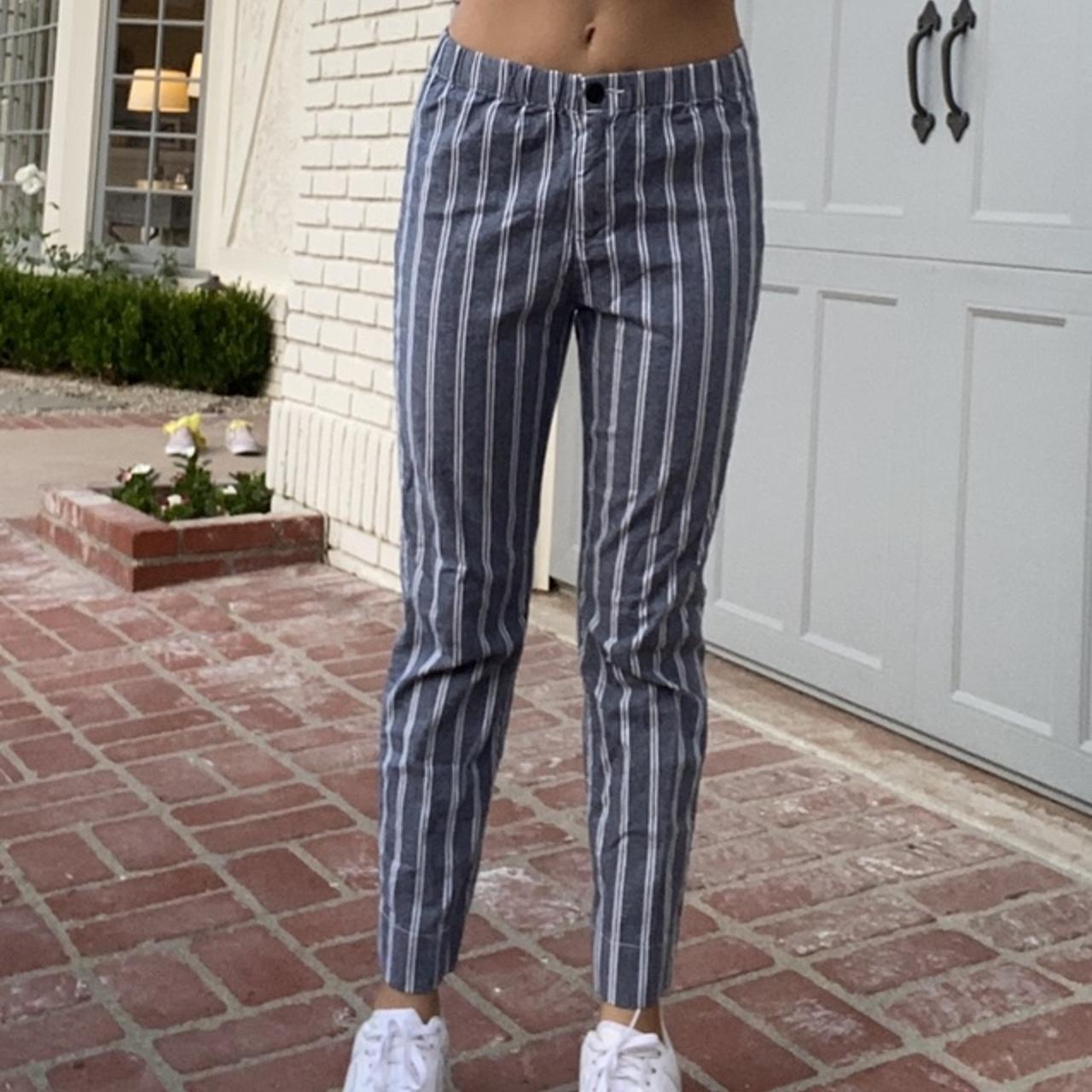 RARE Brandy Melville Blue Stripe Tilden Pants 🦕 ‼️... Depop