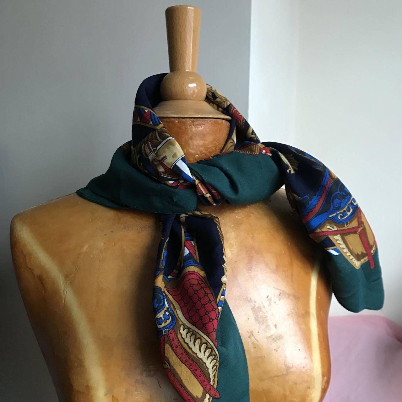 Vintage silk (?) scarf! Not sure of the material - Depop