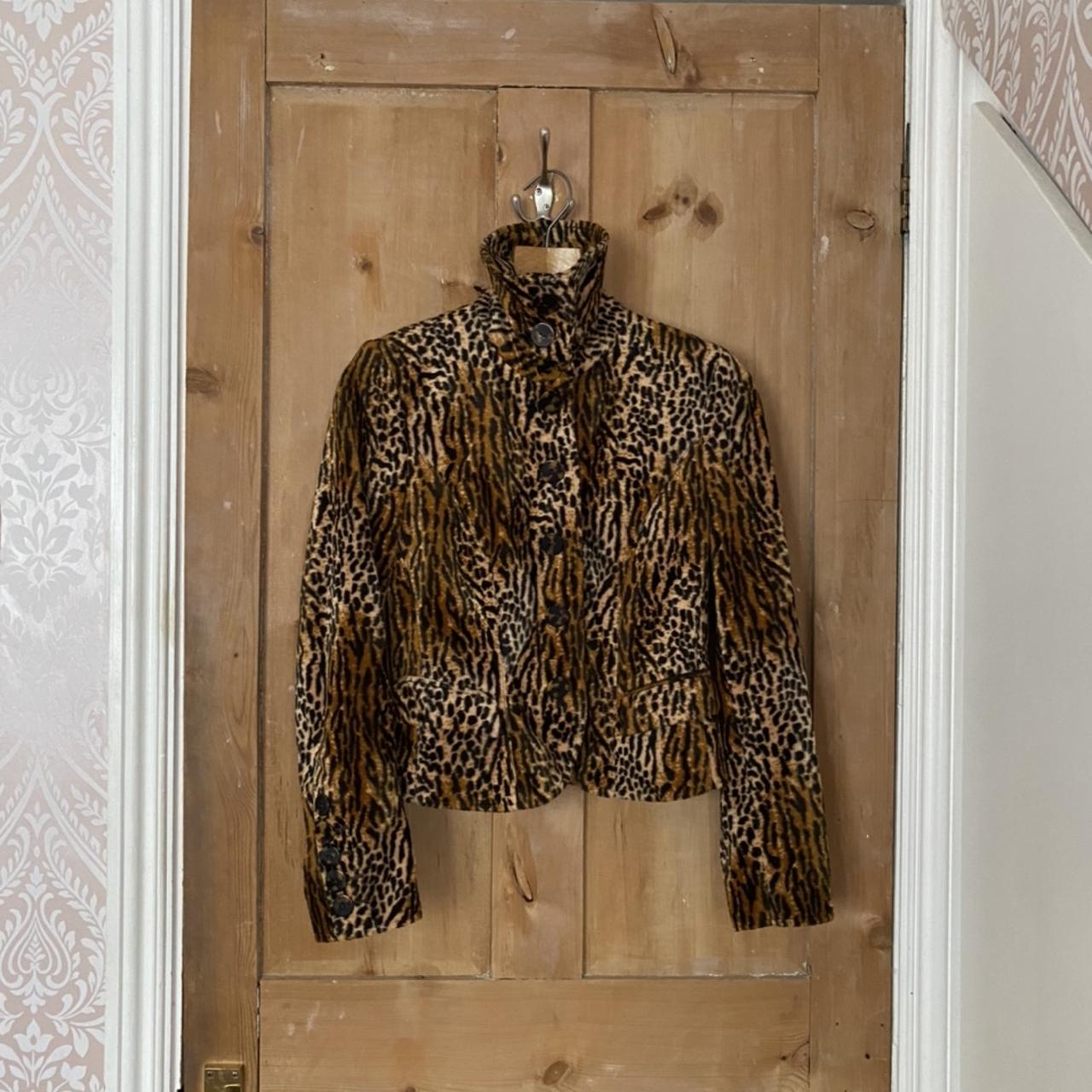 Leopard print hot sale fitted jacket