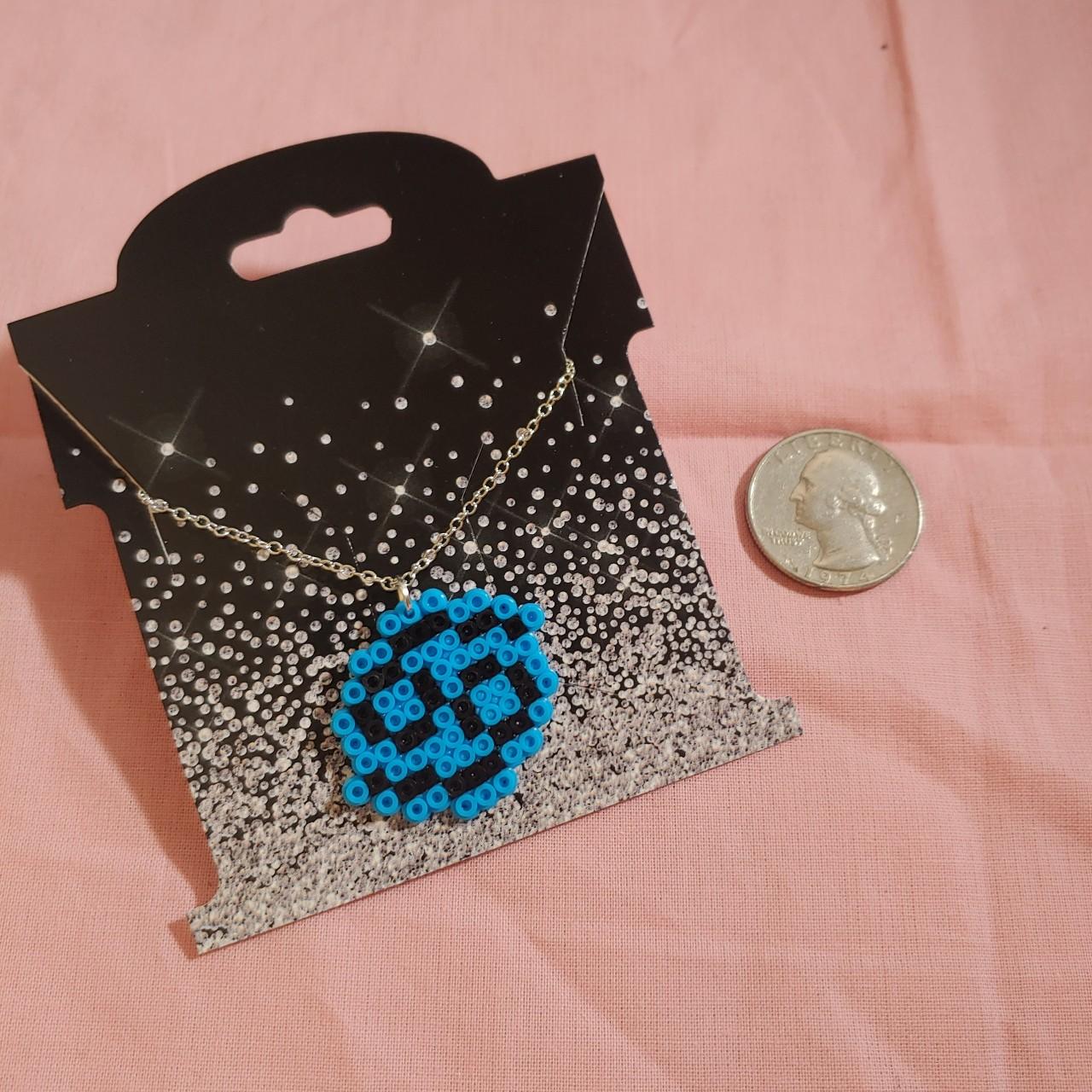 ♋Cancer Perler Bead Necklace Cute turquoise Depop