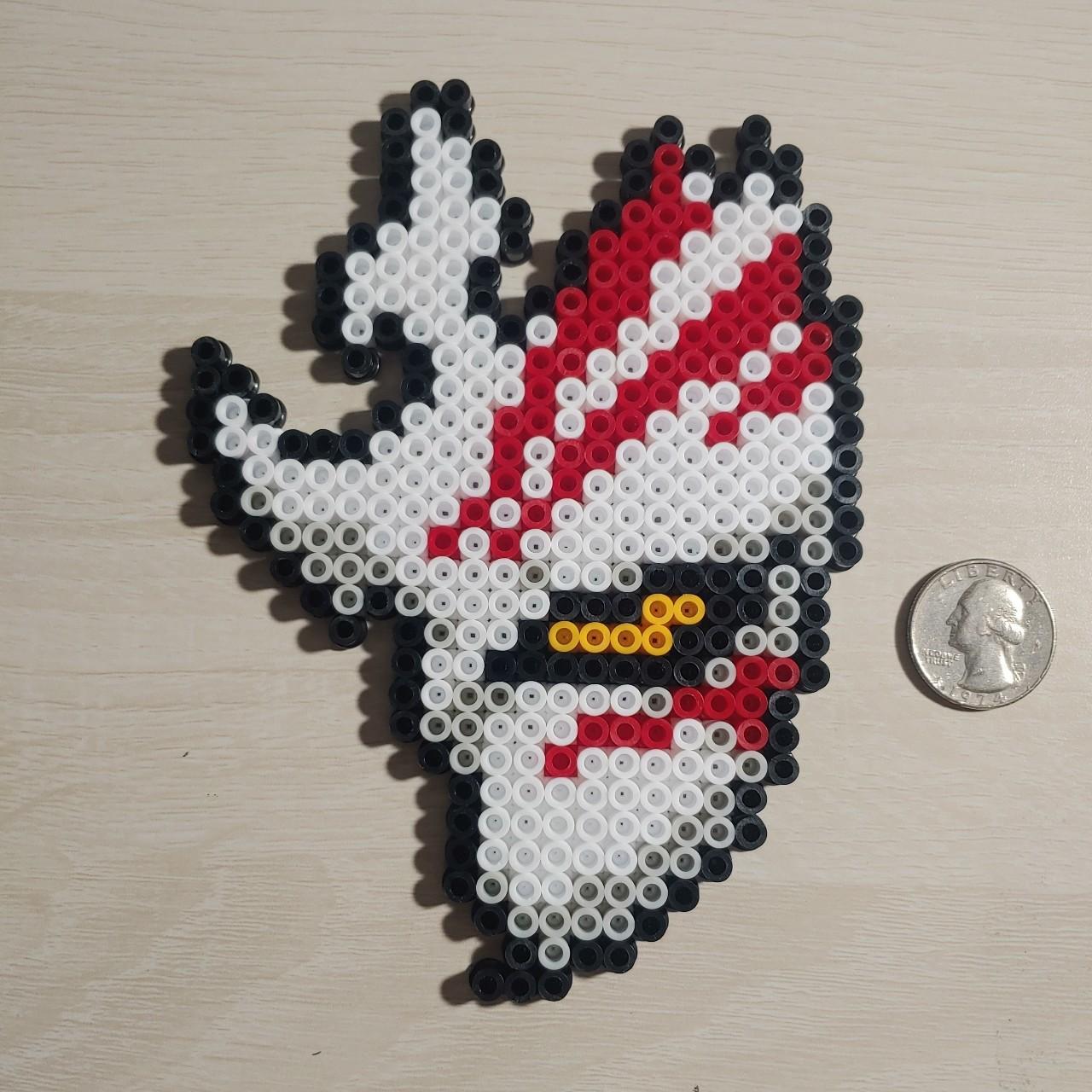 Ichigo Hollow Mask Perler Bead Magnet Made to... - Depop