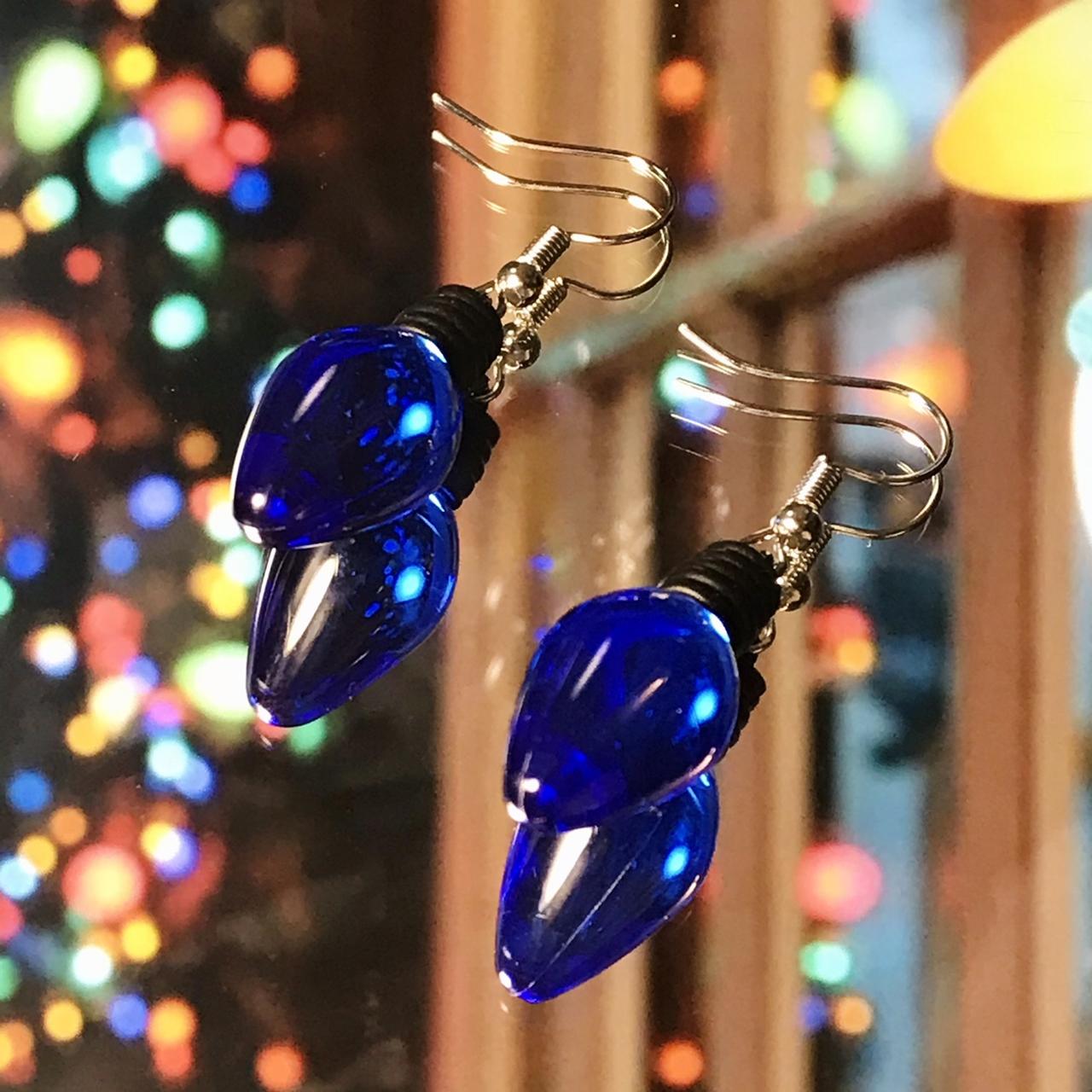 Christmas hot sale light earrings