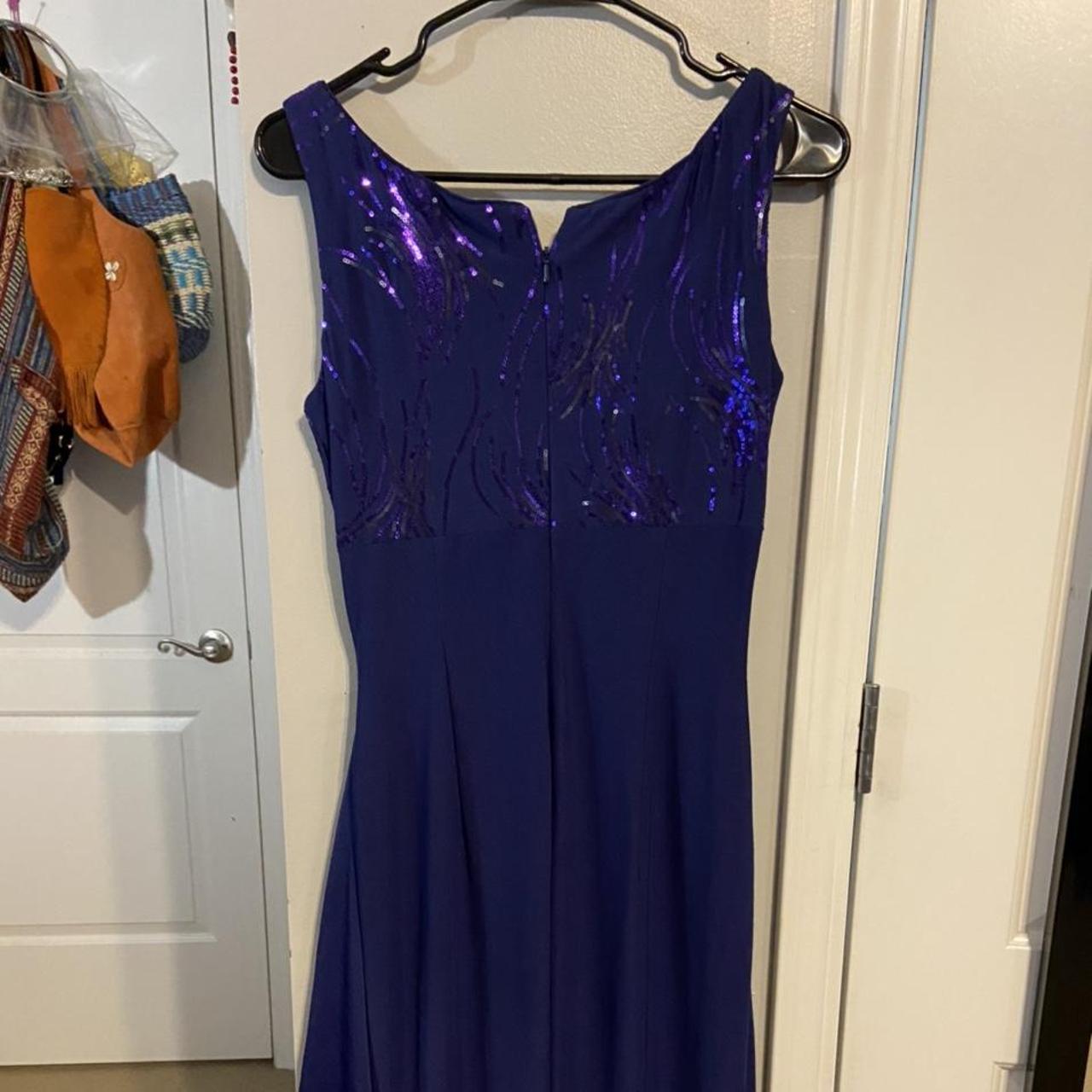 Vintage 90’s Alex Evenings formal gown, dark purple... - Depop