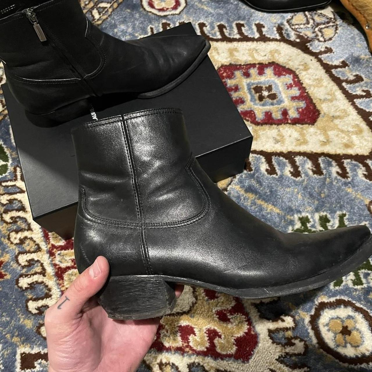 Saint Laurent Lukas Leather Boots Used but still... - Depop