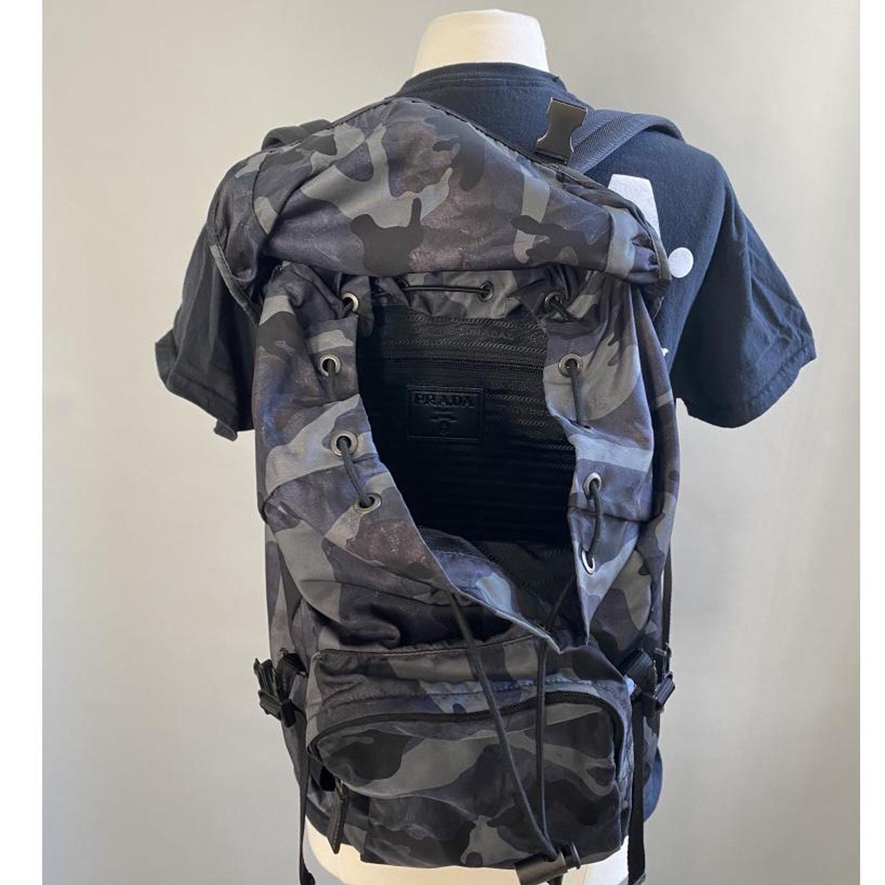 navy blue camo backpack