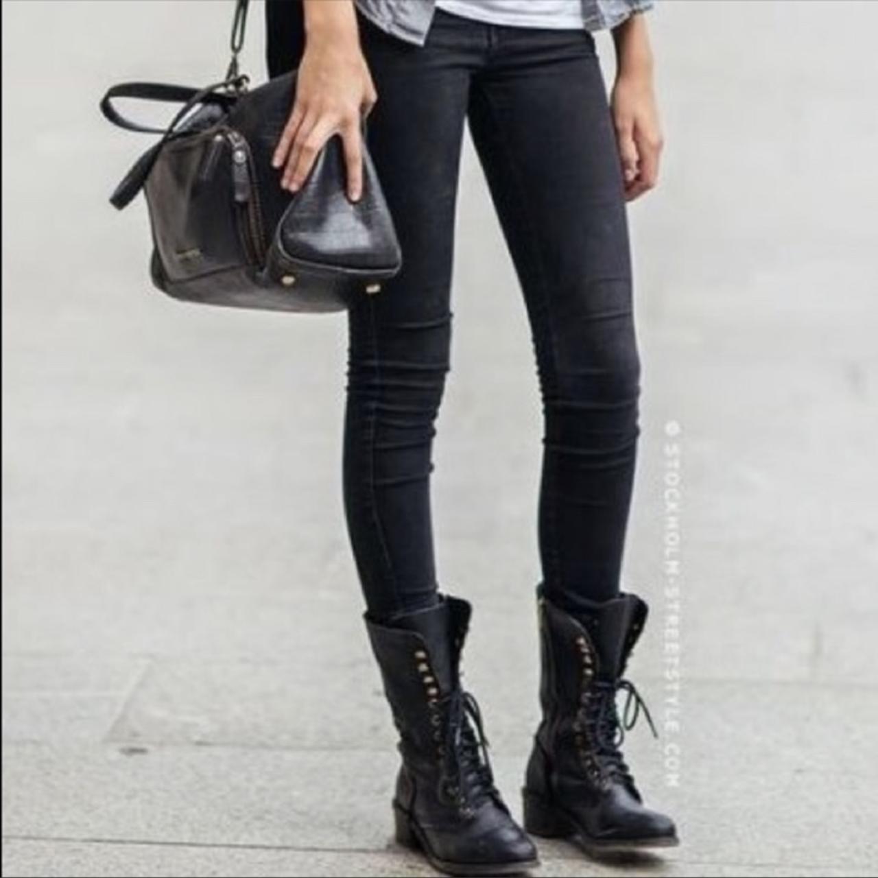 guess combat boots black