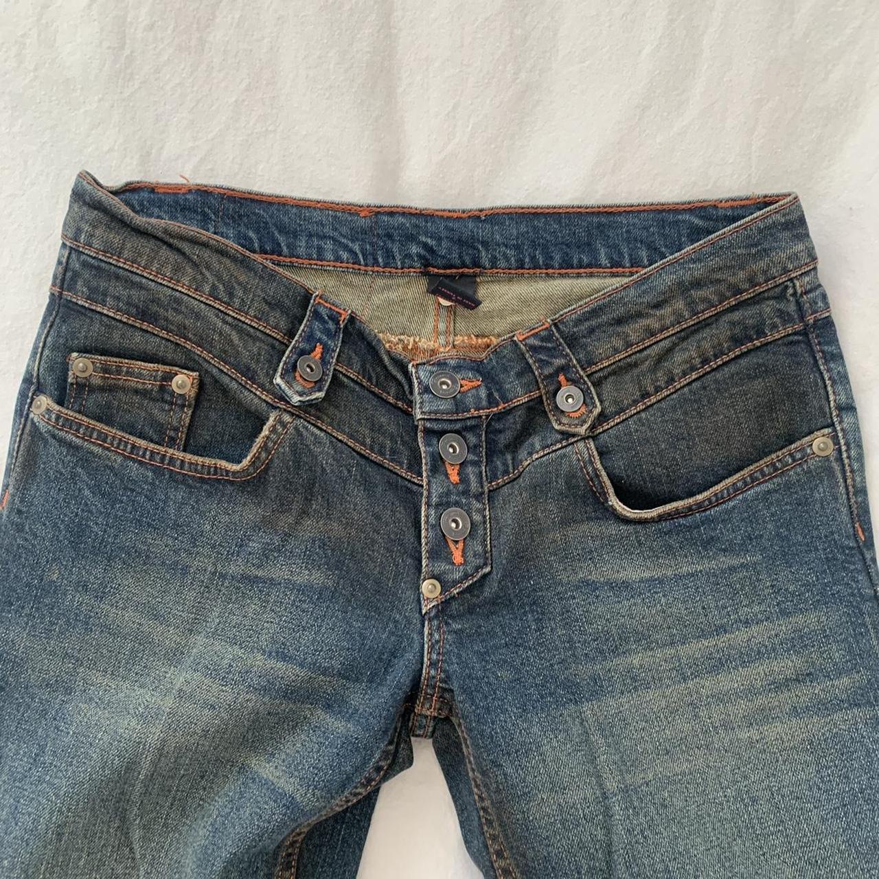 Vintage Fiorucci distressed low - with... rise Depop jeans