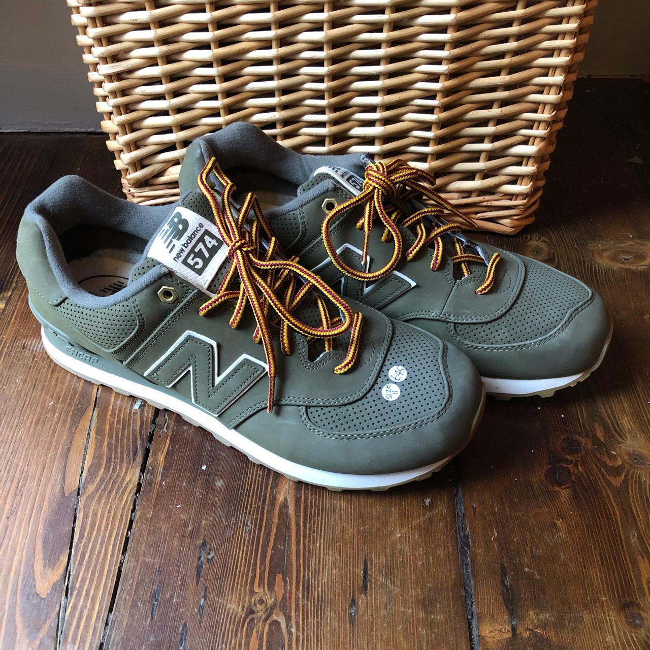 new balance khaki 574 trainers