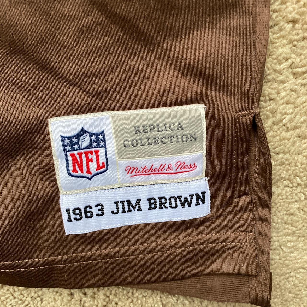 Jim Brown #32 Jersey Mitchell & Ness Replica - Depop