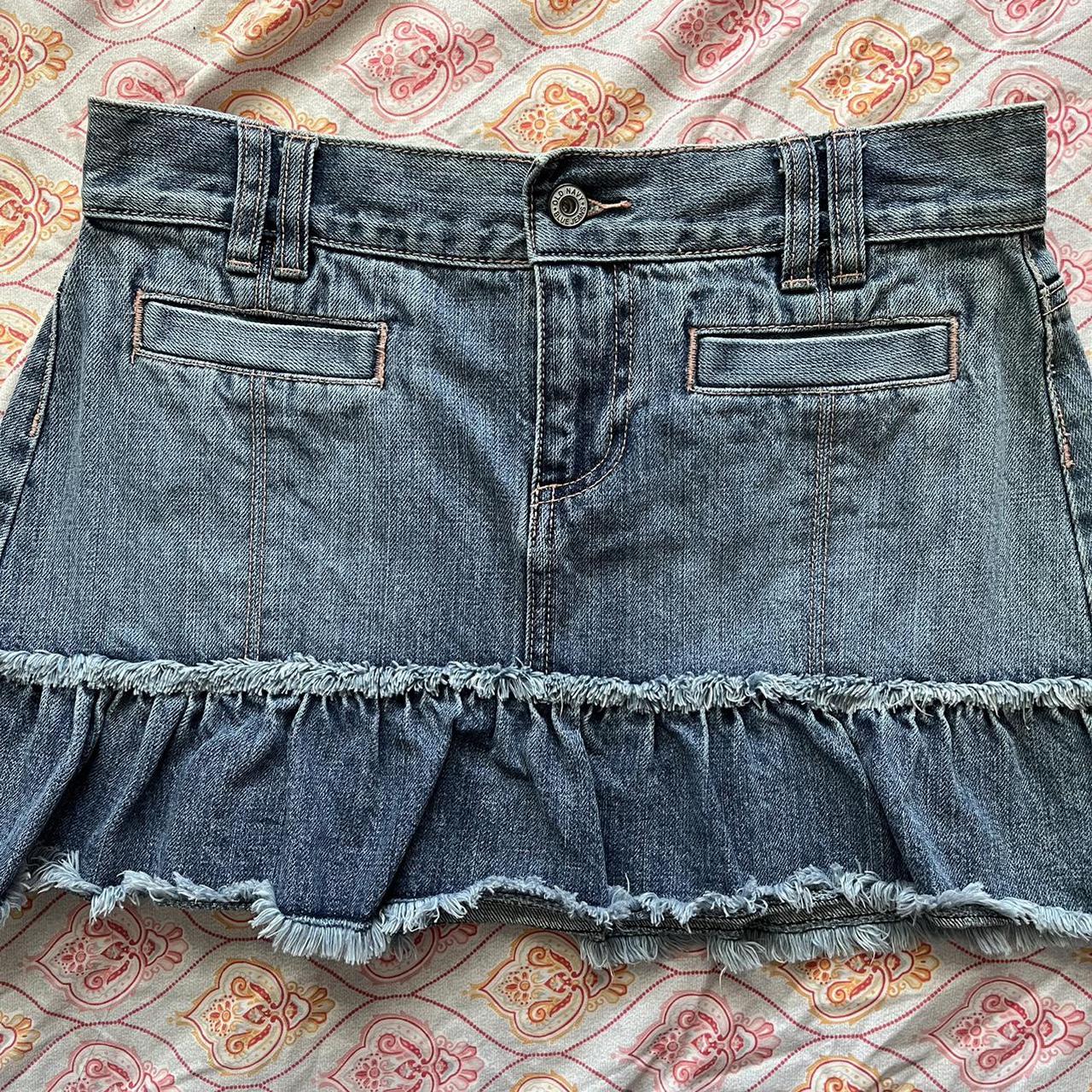 Vintage Old Navy Denim Skirt ꒰ა ໒꒱ PAYPAL CHECKOUT... - Depop