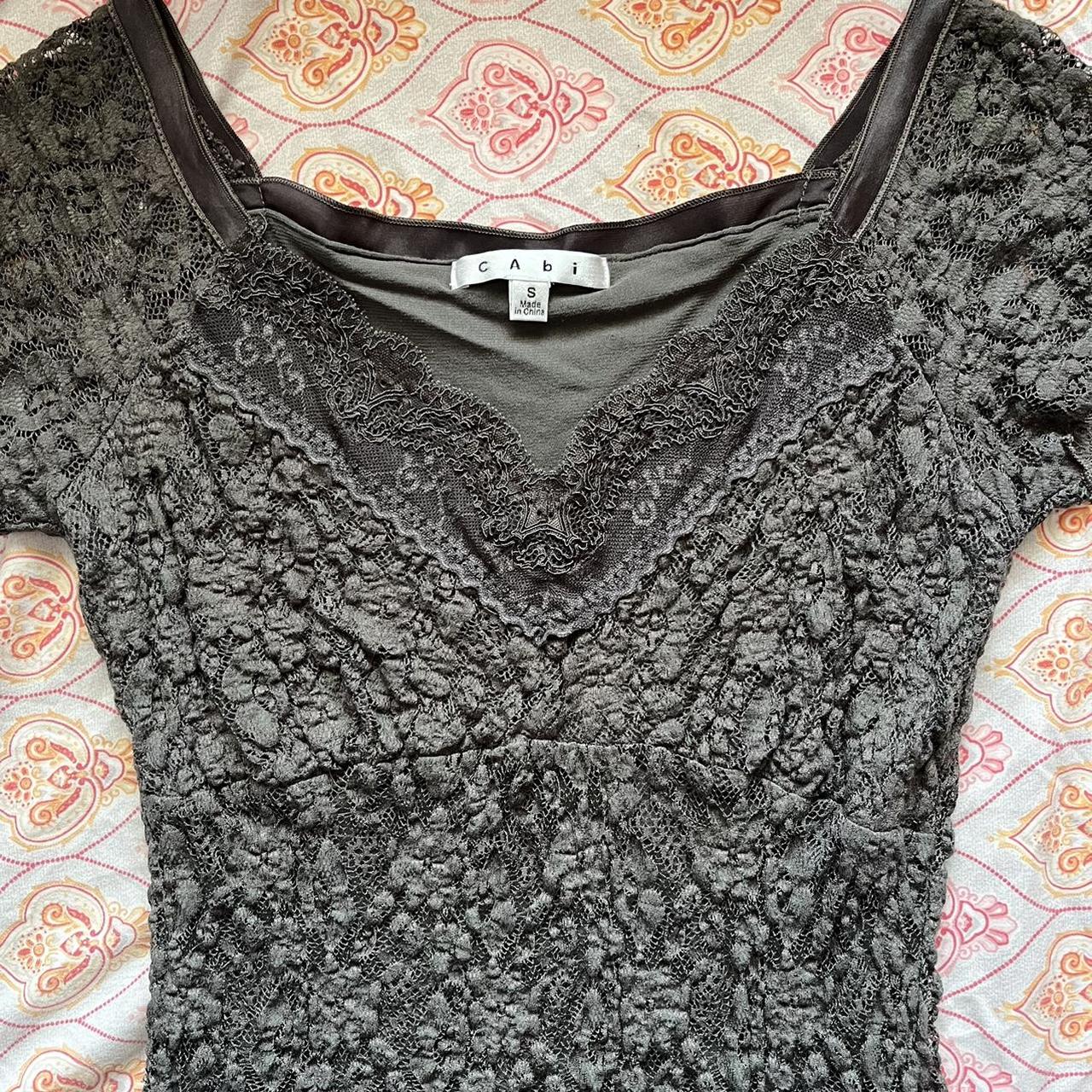 Grey milkmaid fairy lace top ꒰ა♡໒꒱ PayPal payment... - Depop