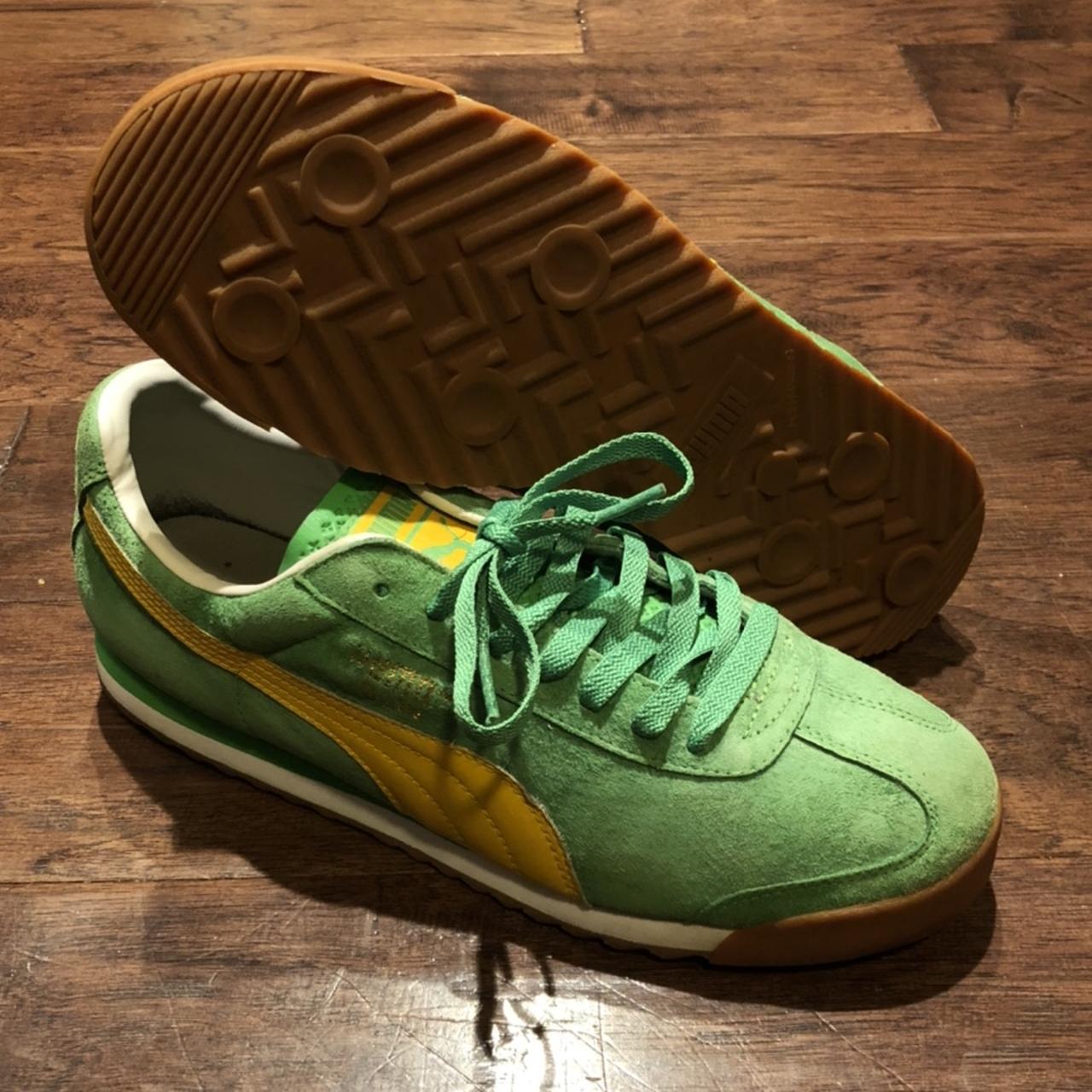 Puma roma green yellow hotsell