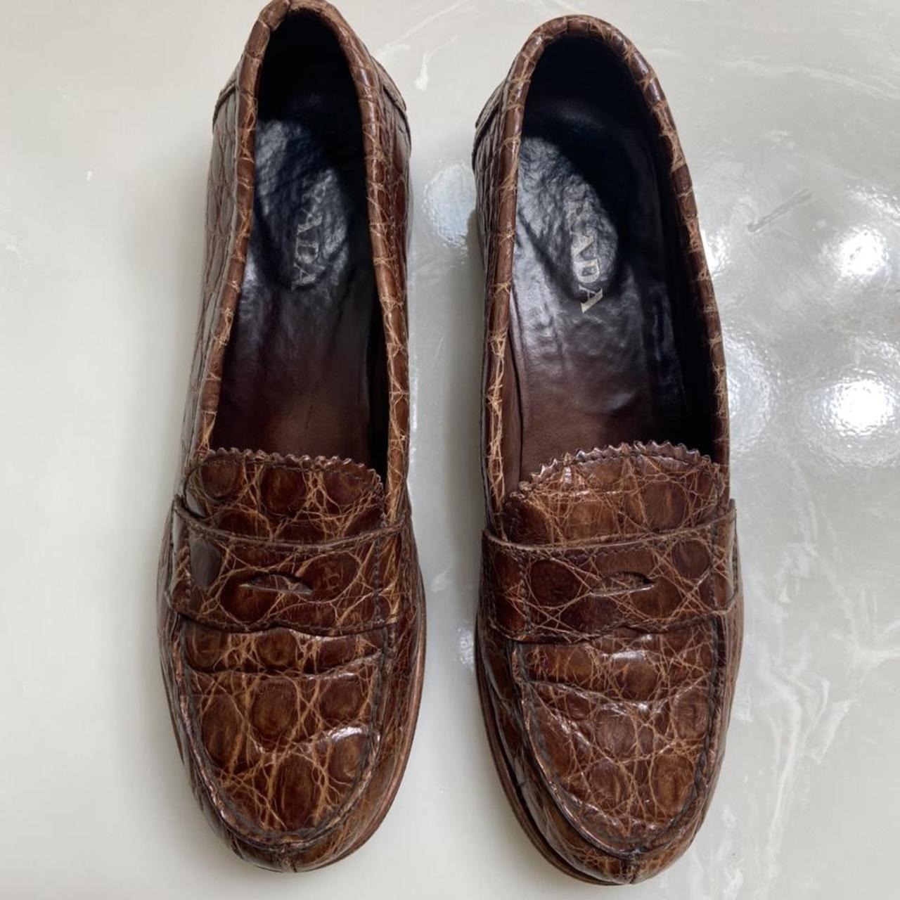 prada crocodile loafers