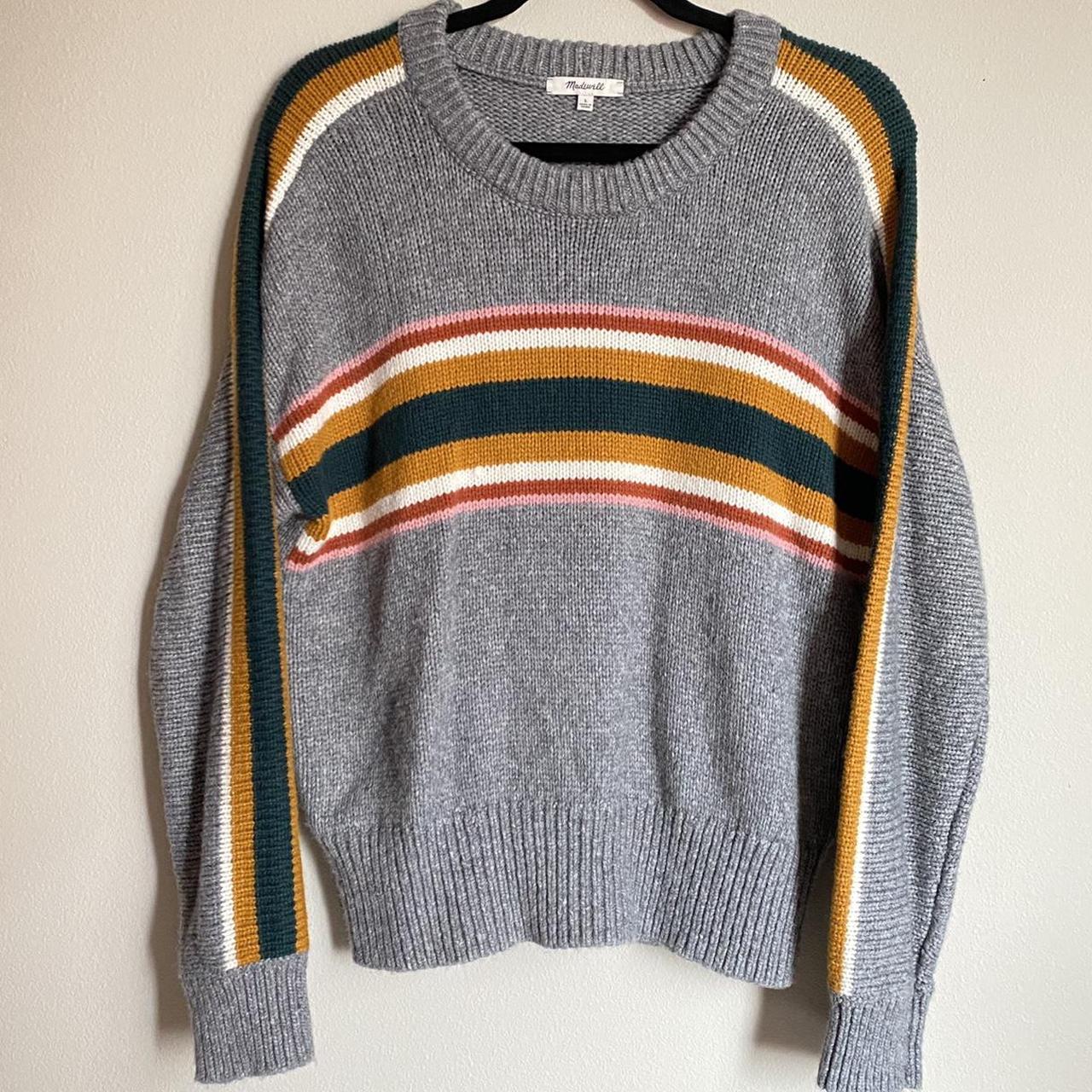 Madewell Striped knit sweater! This sweater is sooo... - Depop