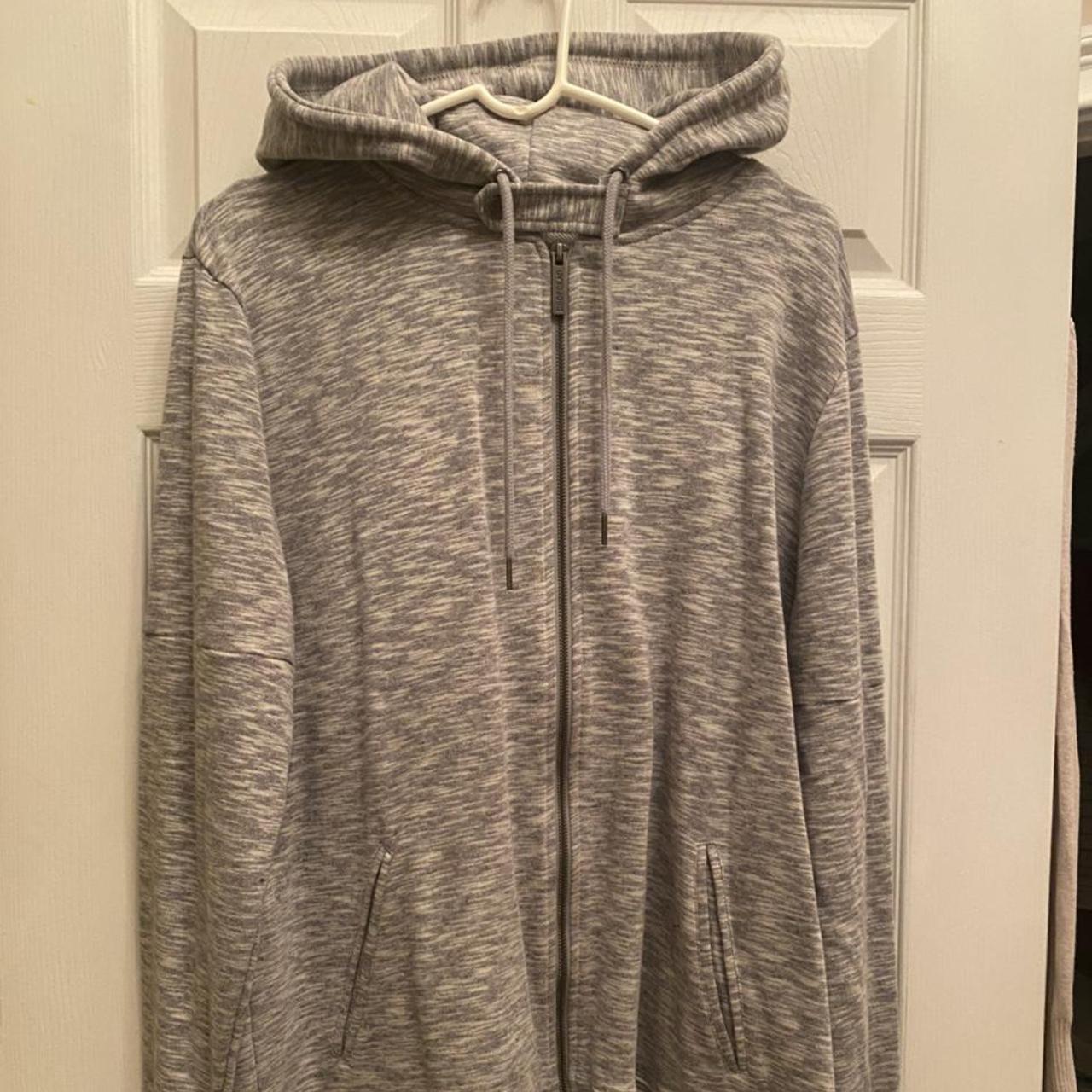 Drop dead grey zip up hoodie - Depop