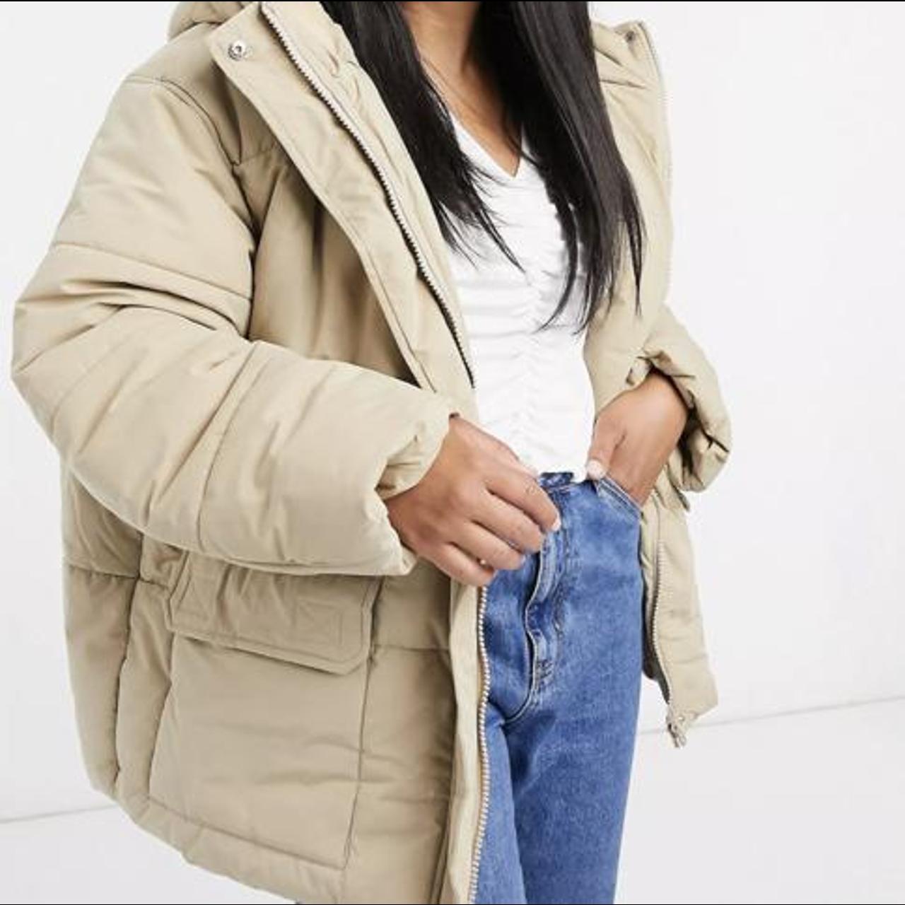 asos cappuccino puffer