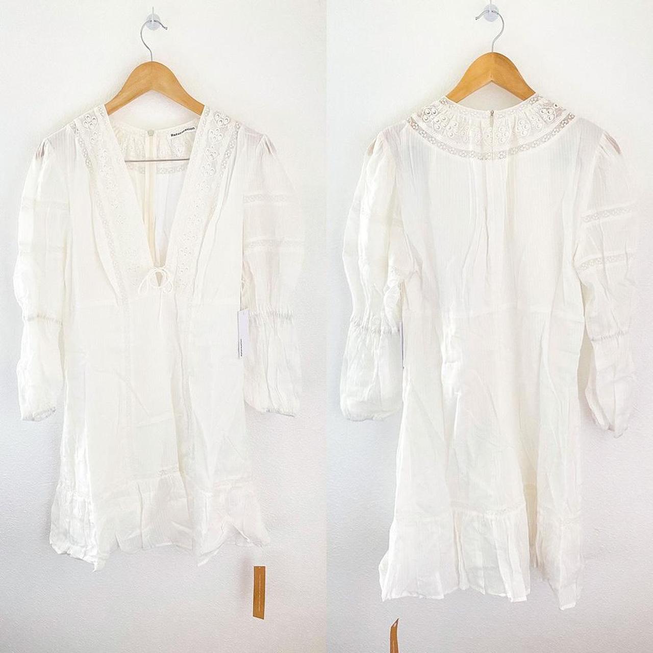 REFORMATION Cecille Dress Ivory Size 12 Send... - Depop