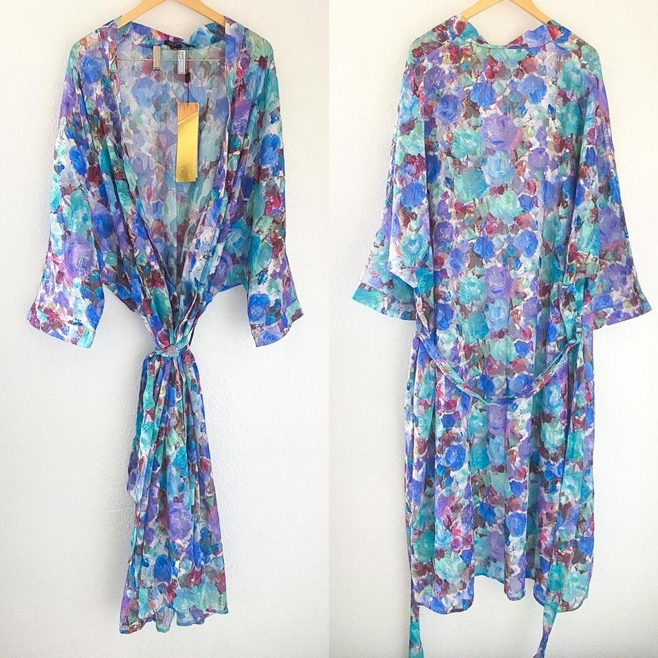 Women's Blue and Purple Robe | Depop