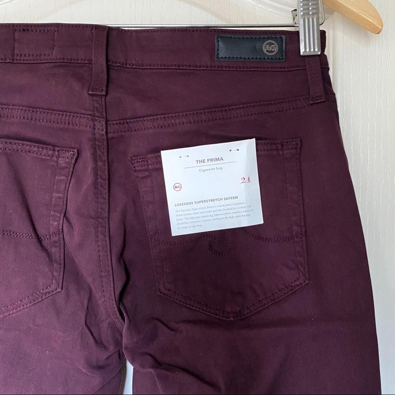 Prima Burgundy Sateen Jean