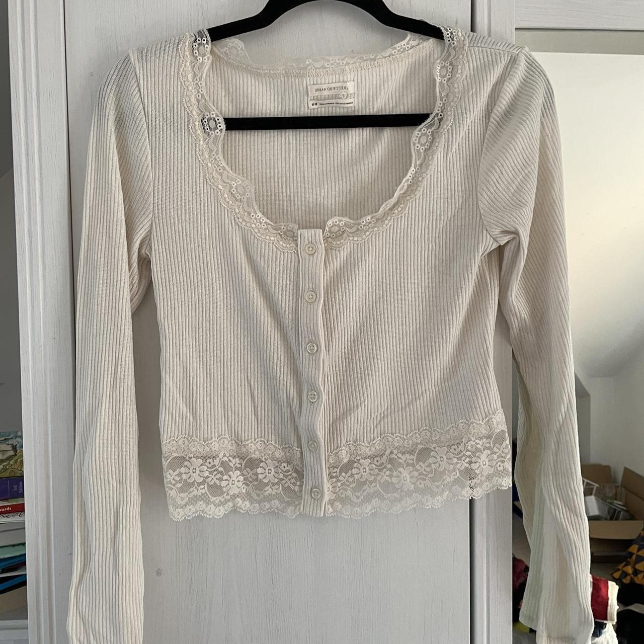 Urban Outfitters Women's White Cardigan | Depop