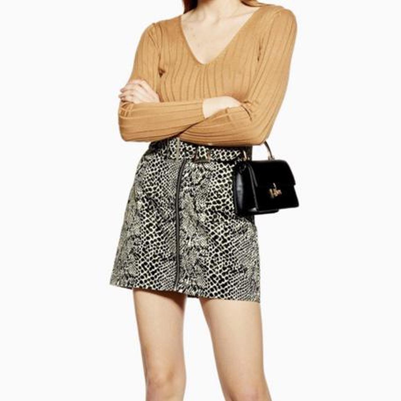 Snake print best sale denim skirt topshop