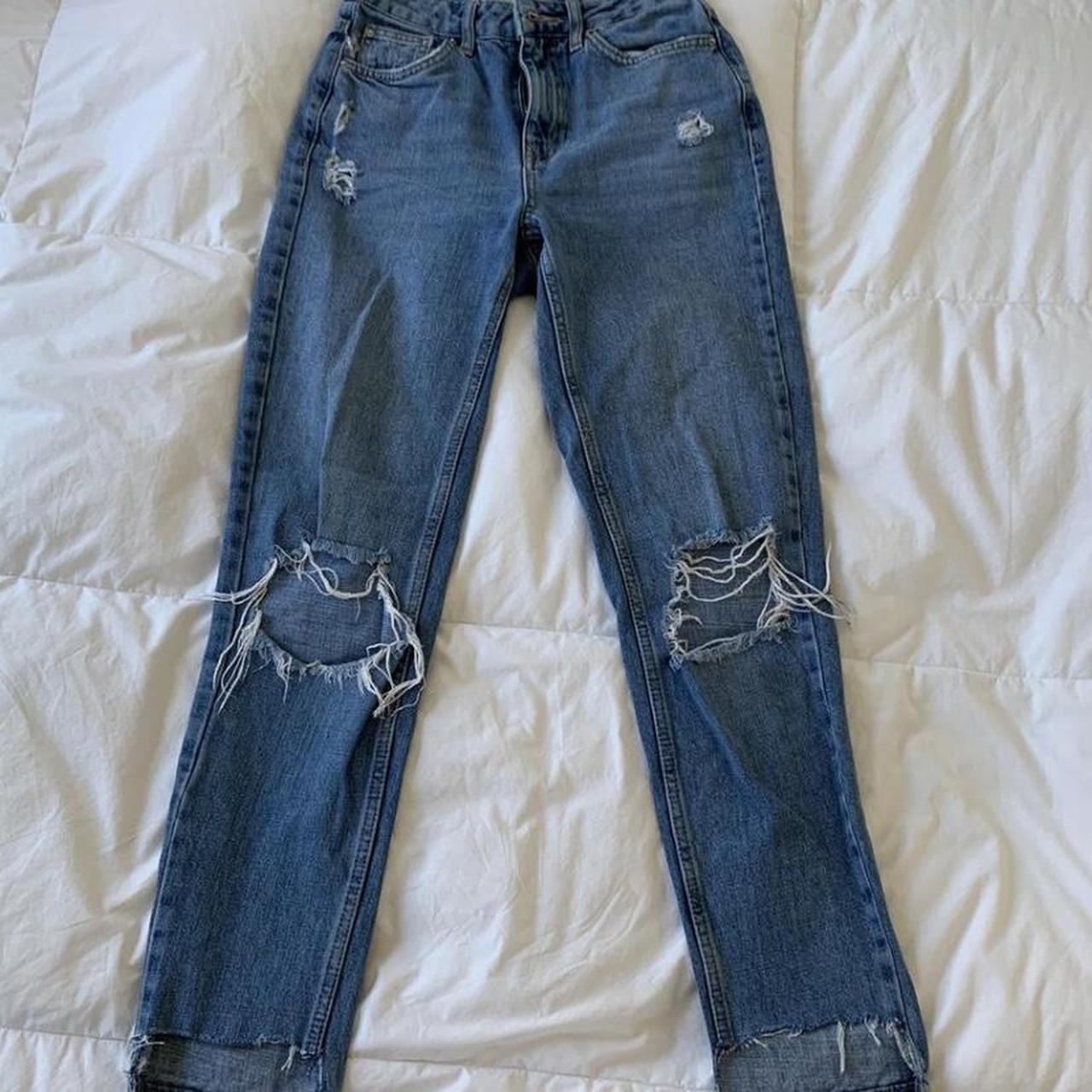 Topshop Mom Jeans - high rise - 25 inch waist, 30... - Depop