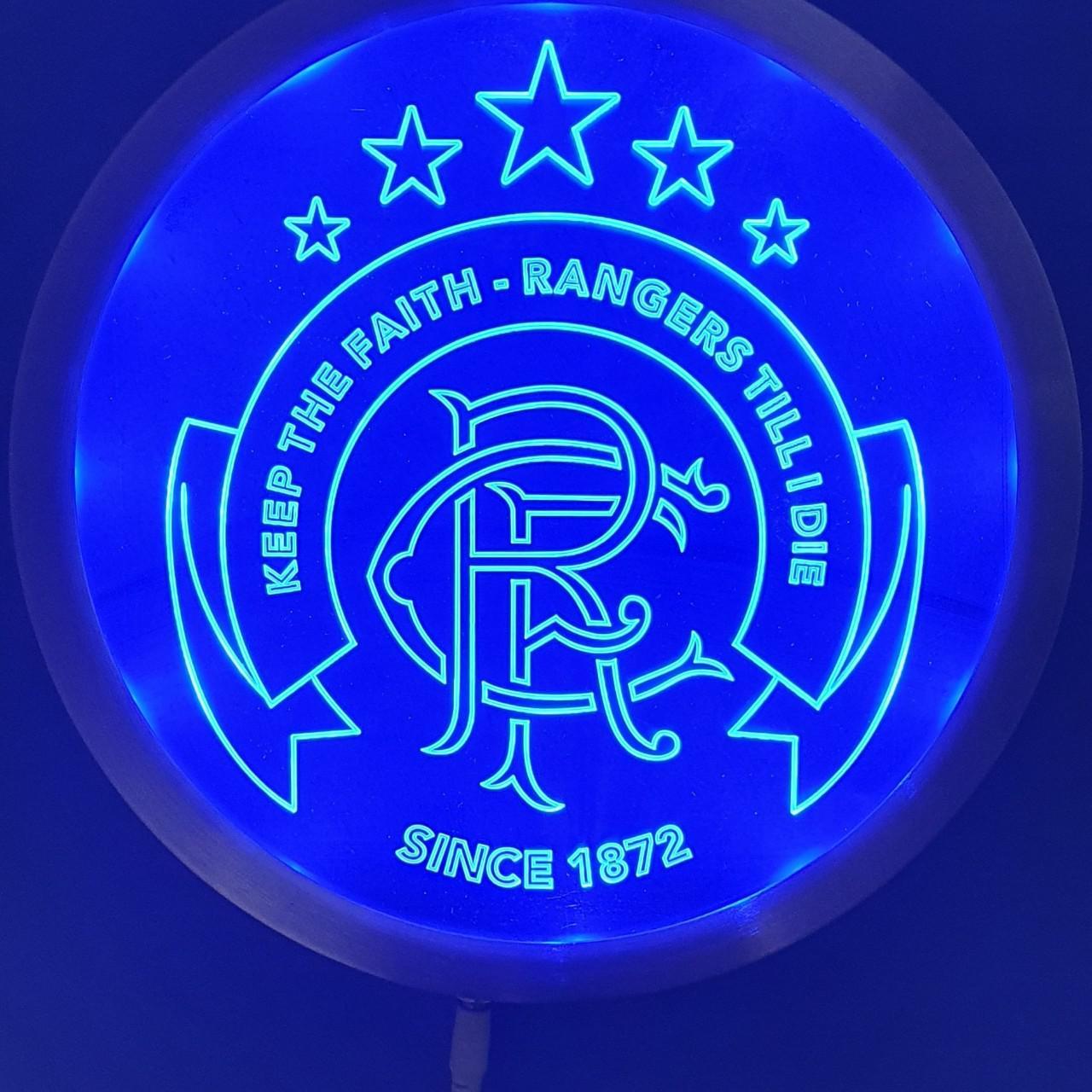 glasgow rangers neon light