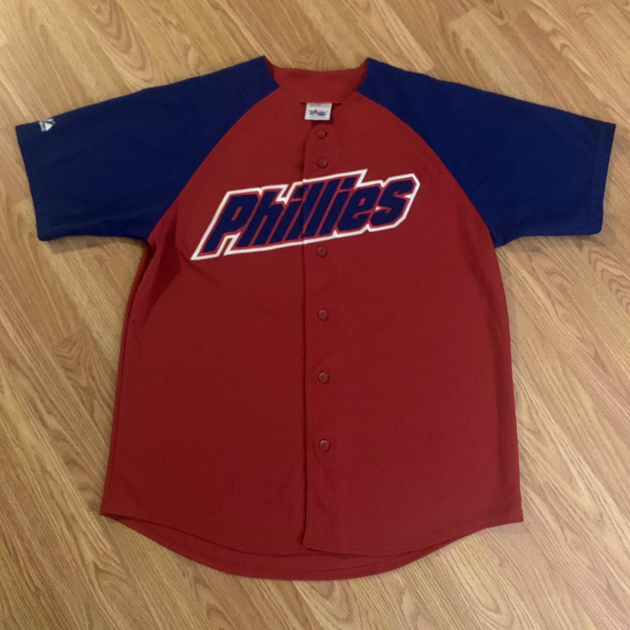Phillies Baseball jersey •Vintage piece •Authentic - Depop