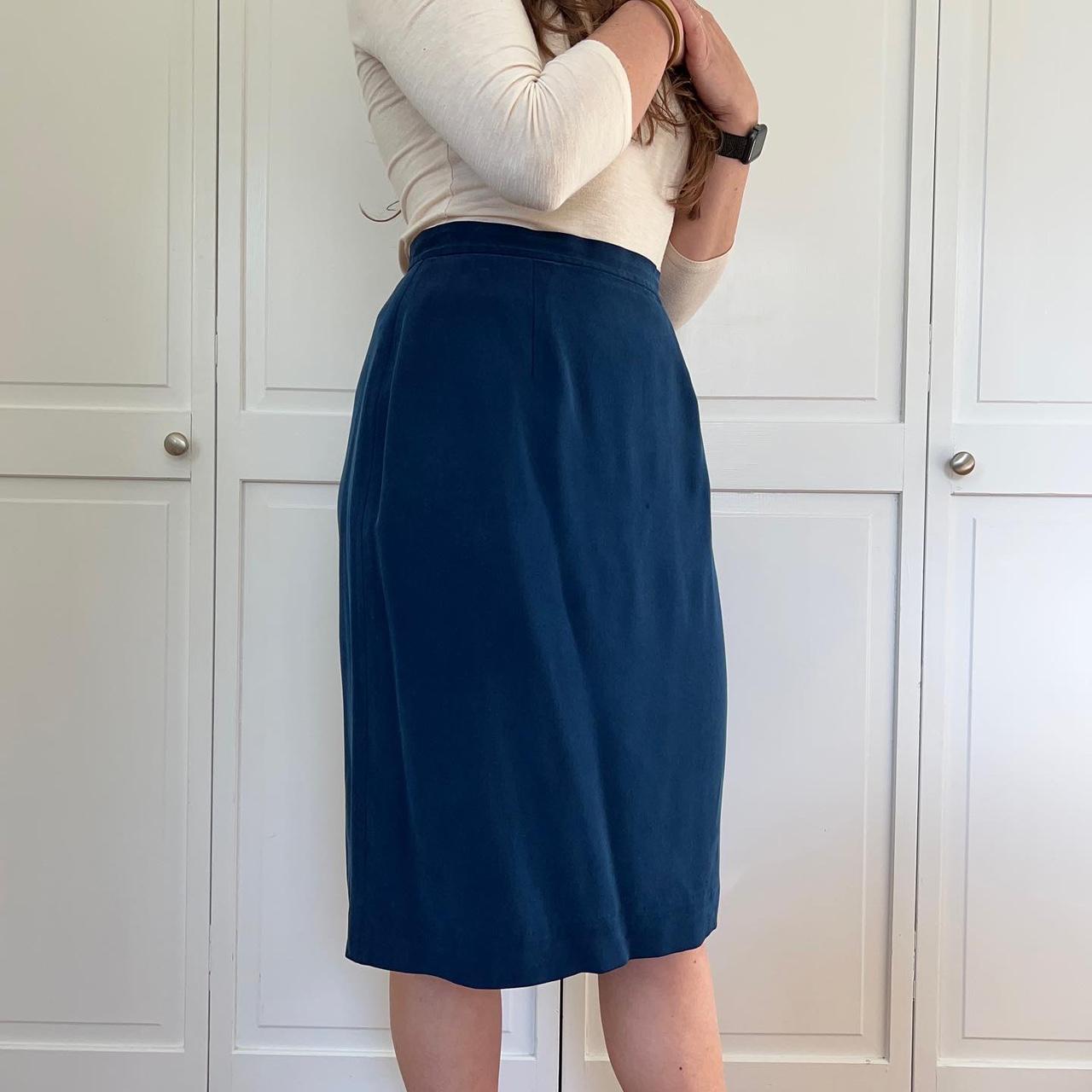 Navy blue discount pencil skirt 90s