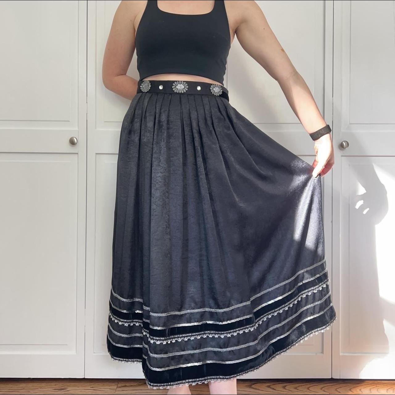 80s hotsell silver skirt