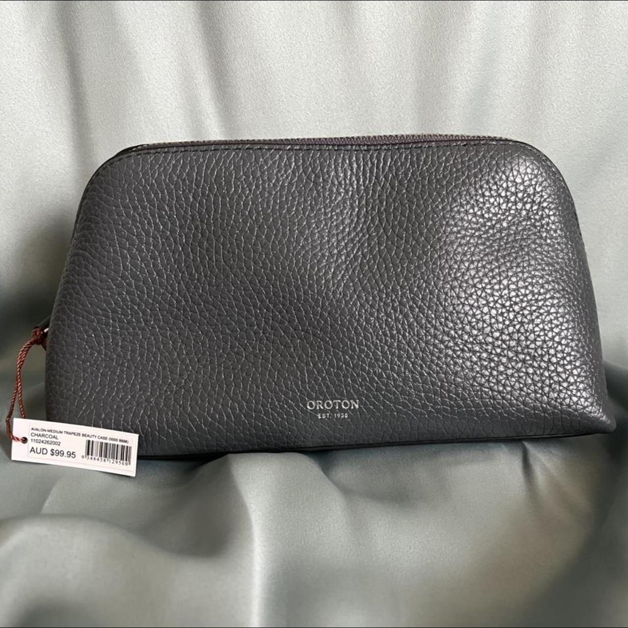 Oroton Leather Beauty Case Makeup Bag Size... Depop