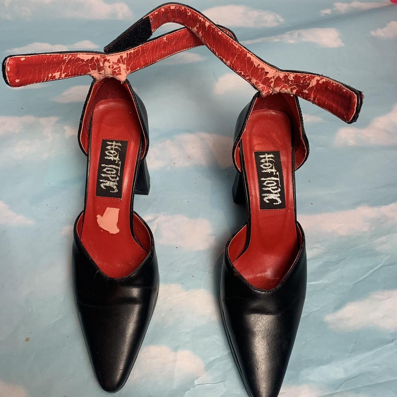 Beautiful 1990s Hot Topic pointy toes heels with... - Depop