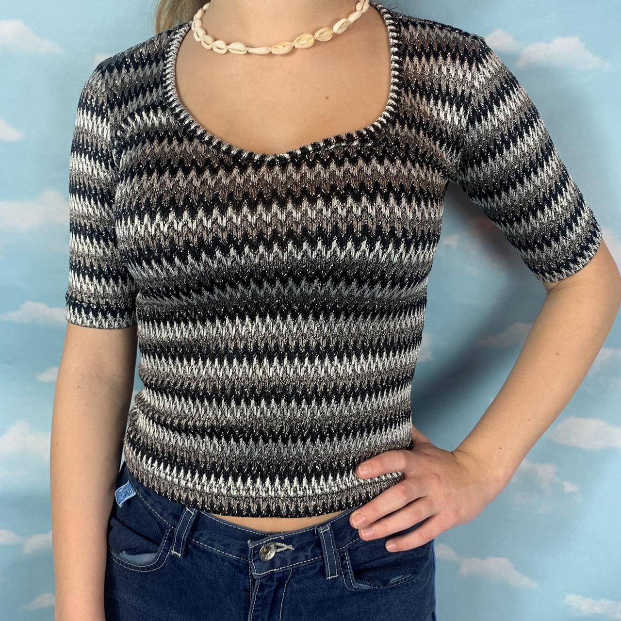 Product Image 1 - Beautiful 1990s silver striped top