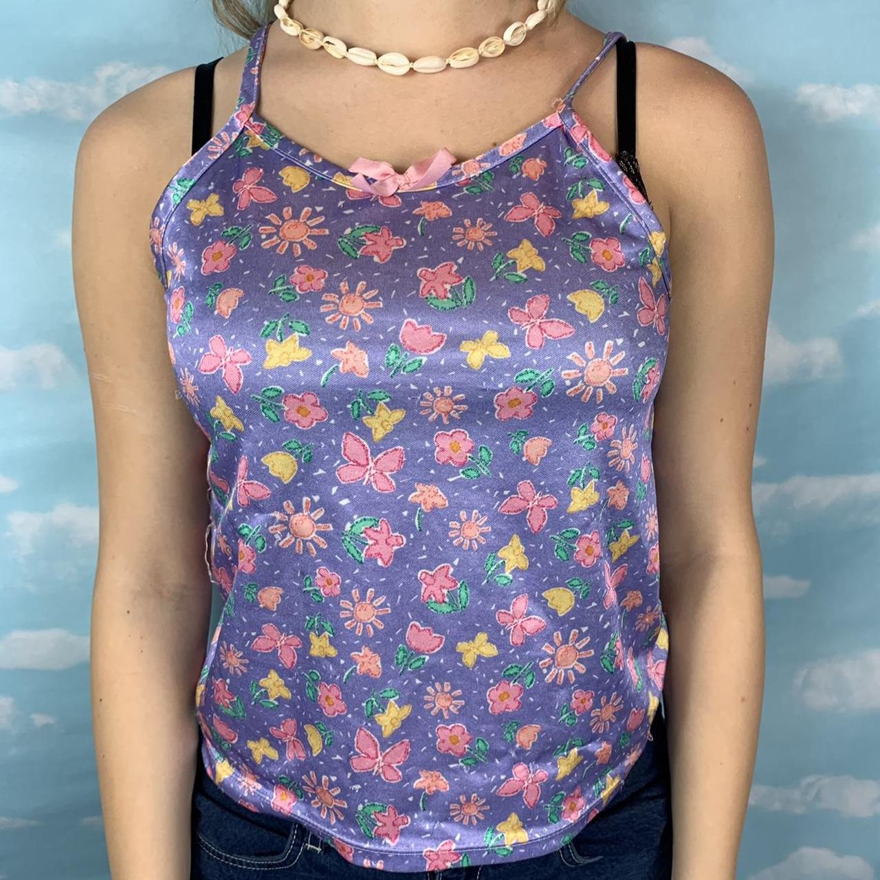 Adorable shiny baby tank with an all over pastel... Depop