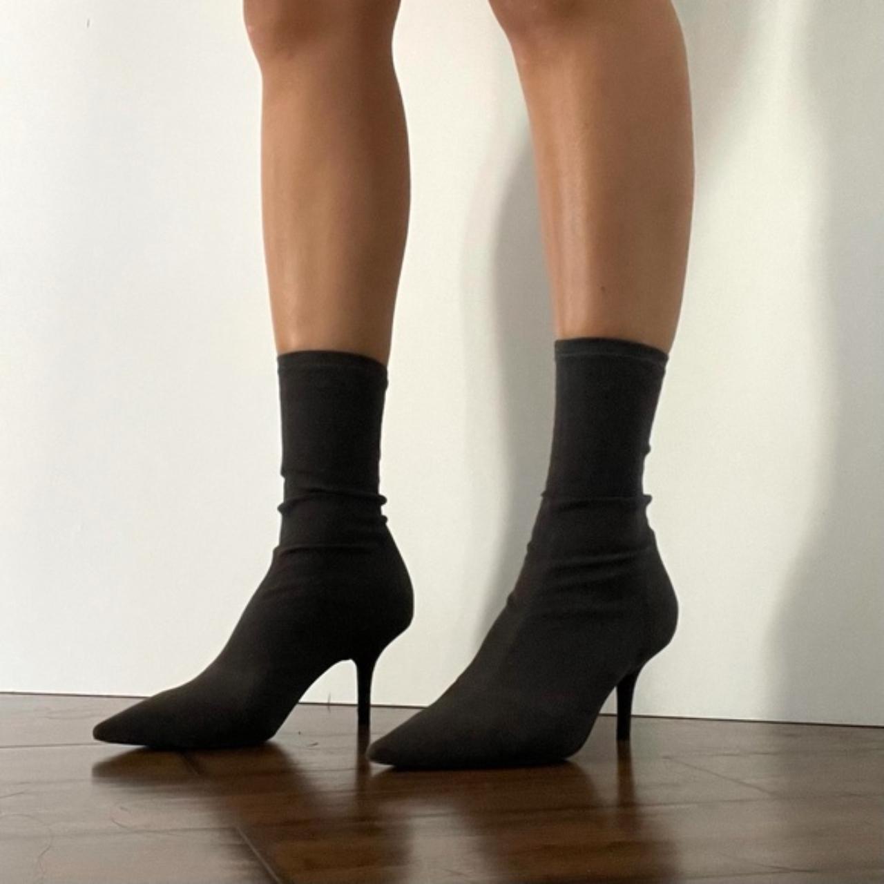 yeezy mid calf sock booties