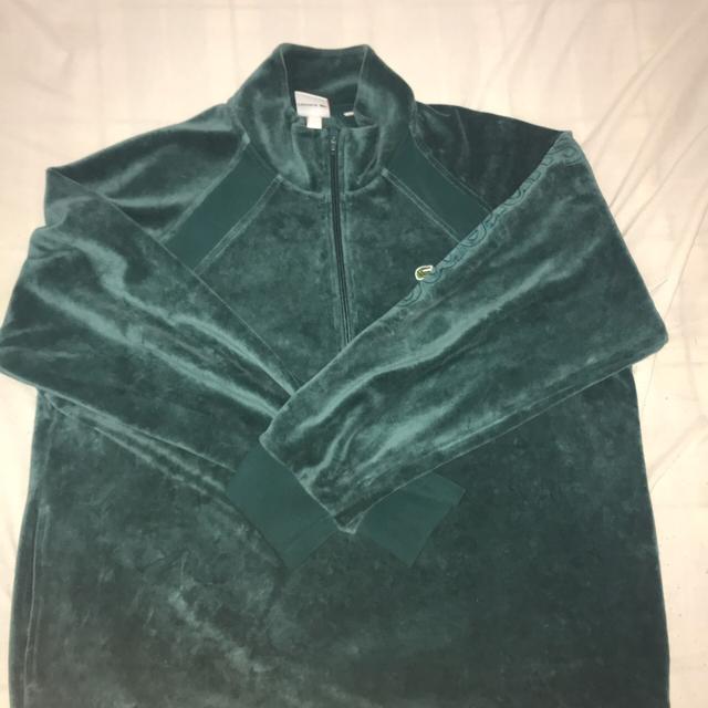 Supreme x Lacoste half zip teal Size L... - Depop