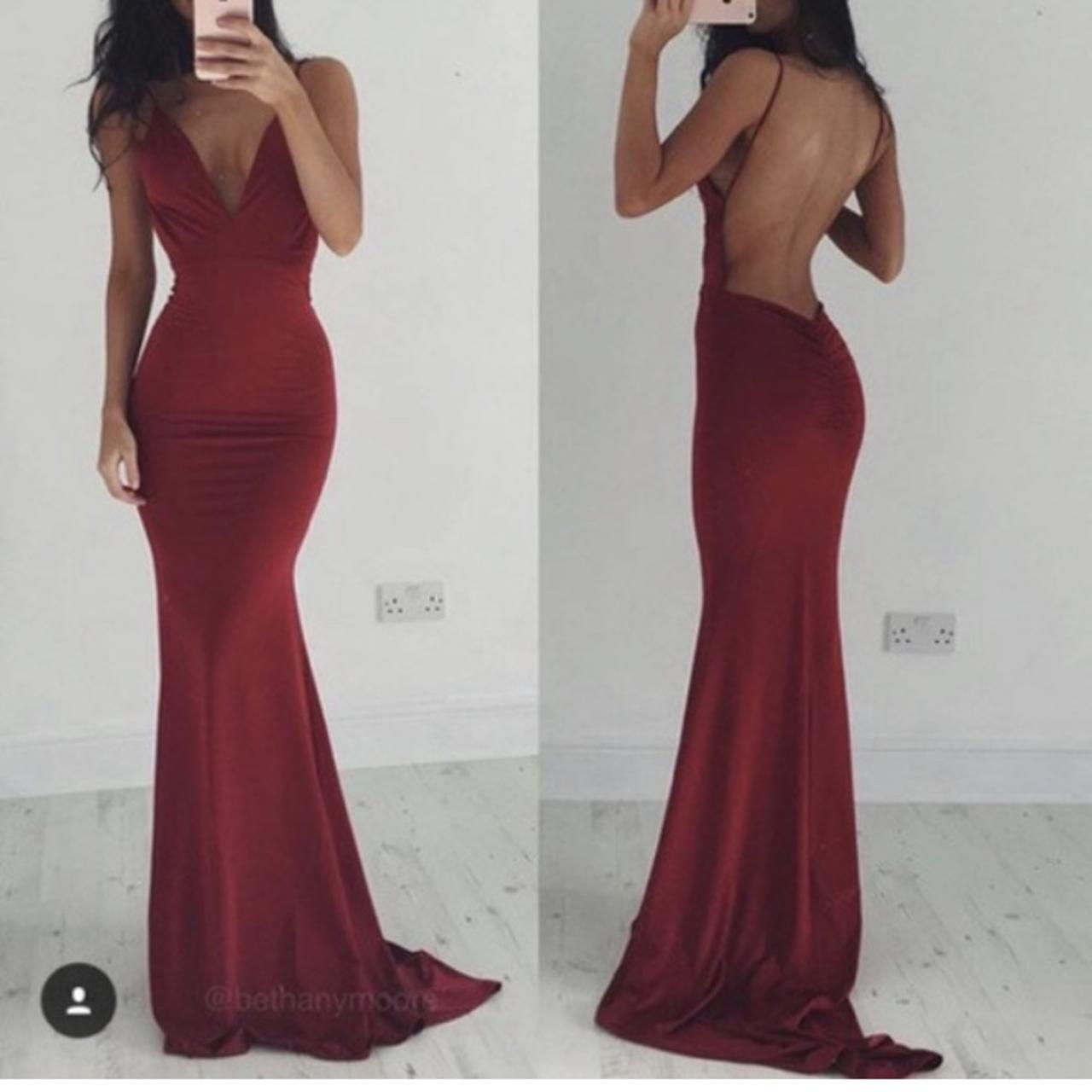 ABYSS BY ABBY Celine Gown in Red - Worn once,... - Depop