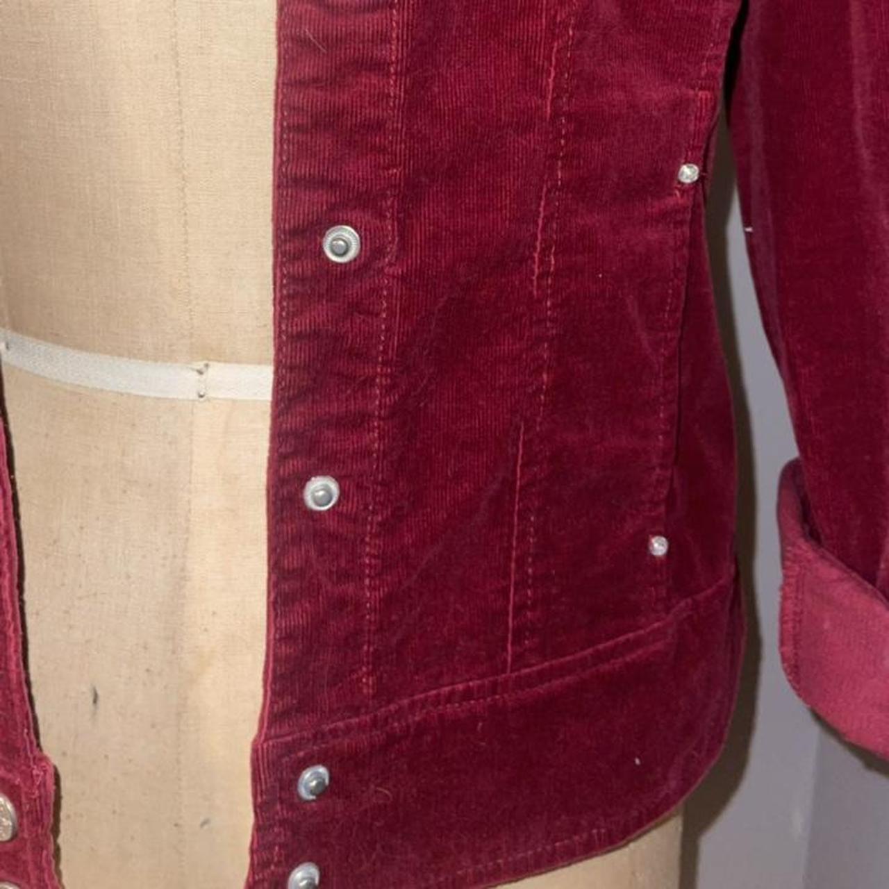 Red Velvet suede Jacket two pockets both sides Super... Depop