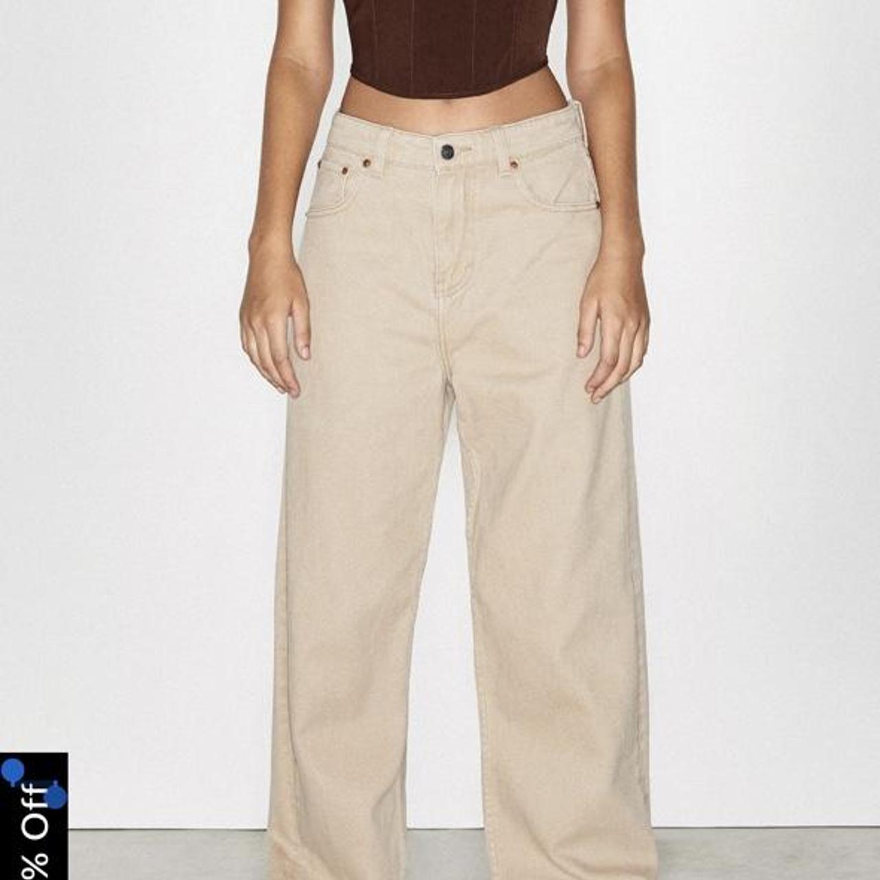 motel rocks parallel jeans in sand never worn... Depop