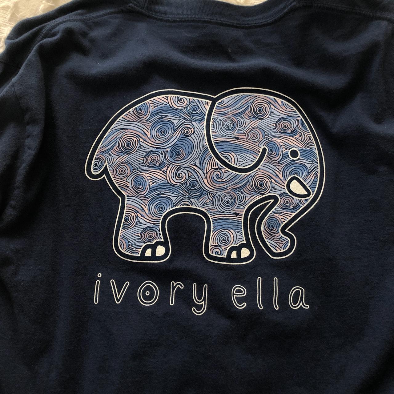 ivory ella shirt worn once ; navy ; wave back ;... Depop