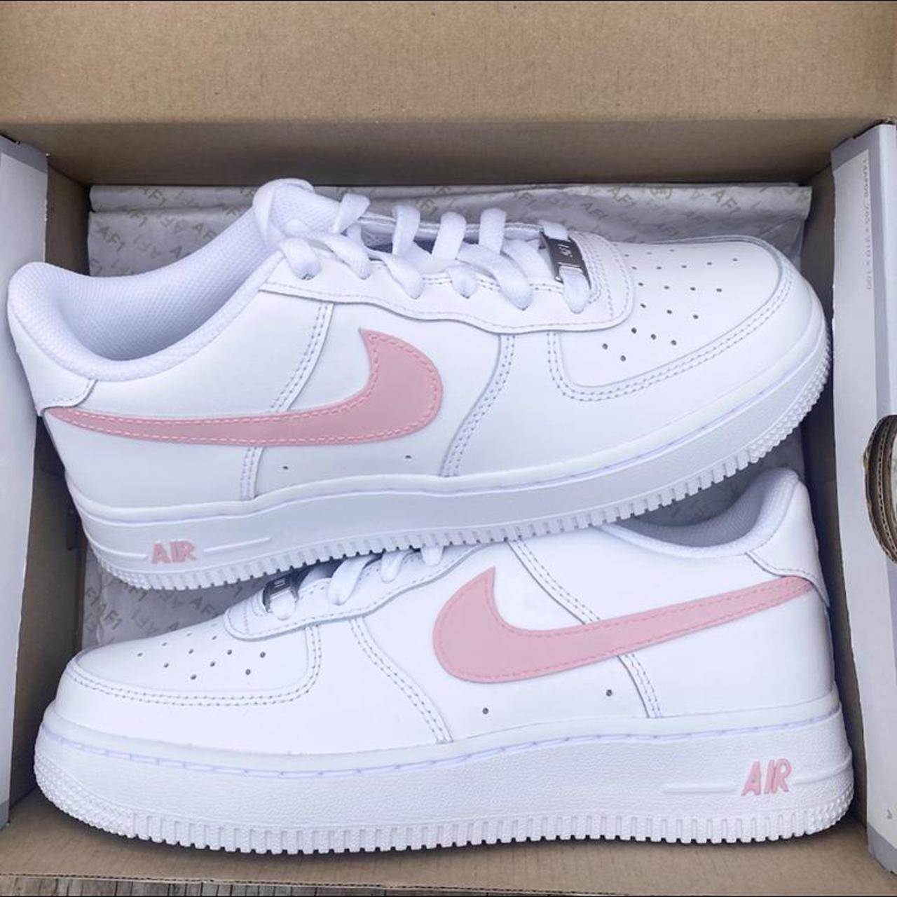 air force 1s pink tick