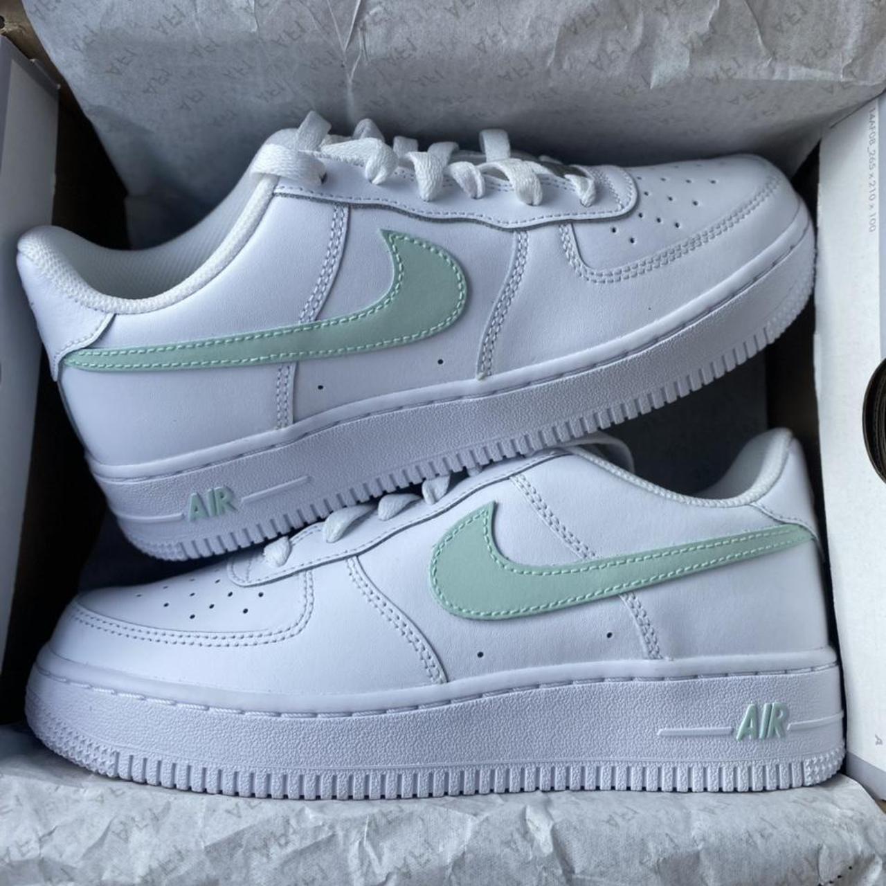 mint green air force 1s