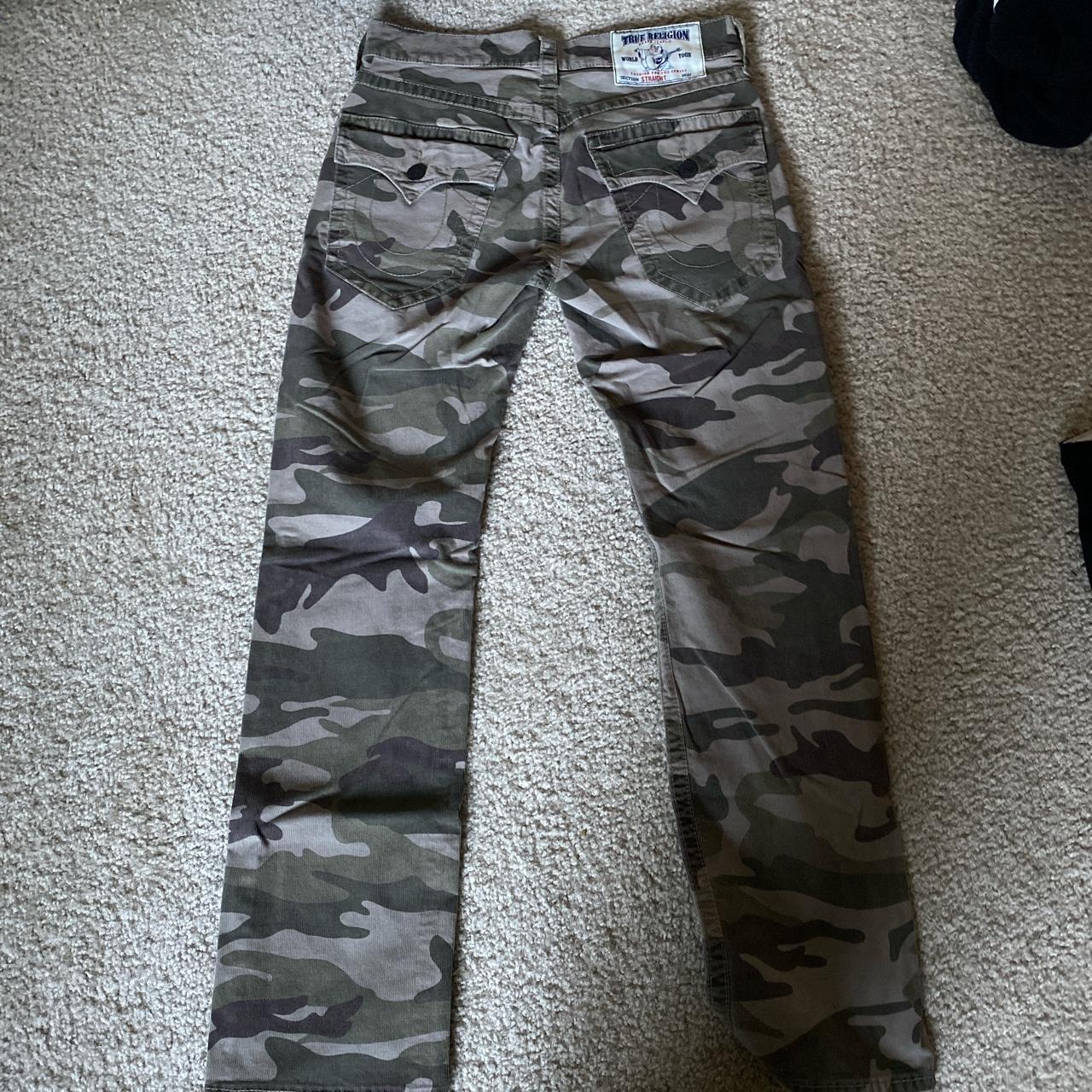 Camo True Religion jeans size 38x33 #semetary - Depop