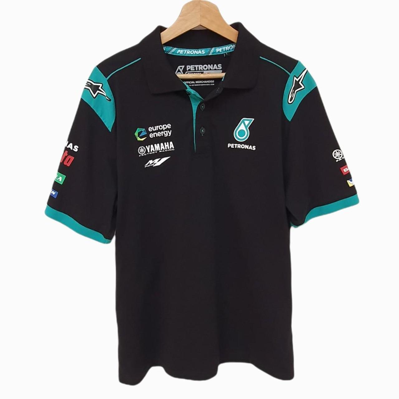 Men's Yamaha x Petronas Moto GP Black Polo... - Depop