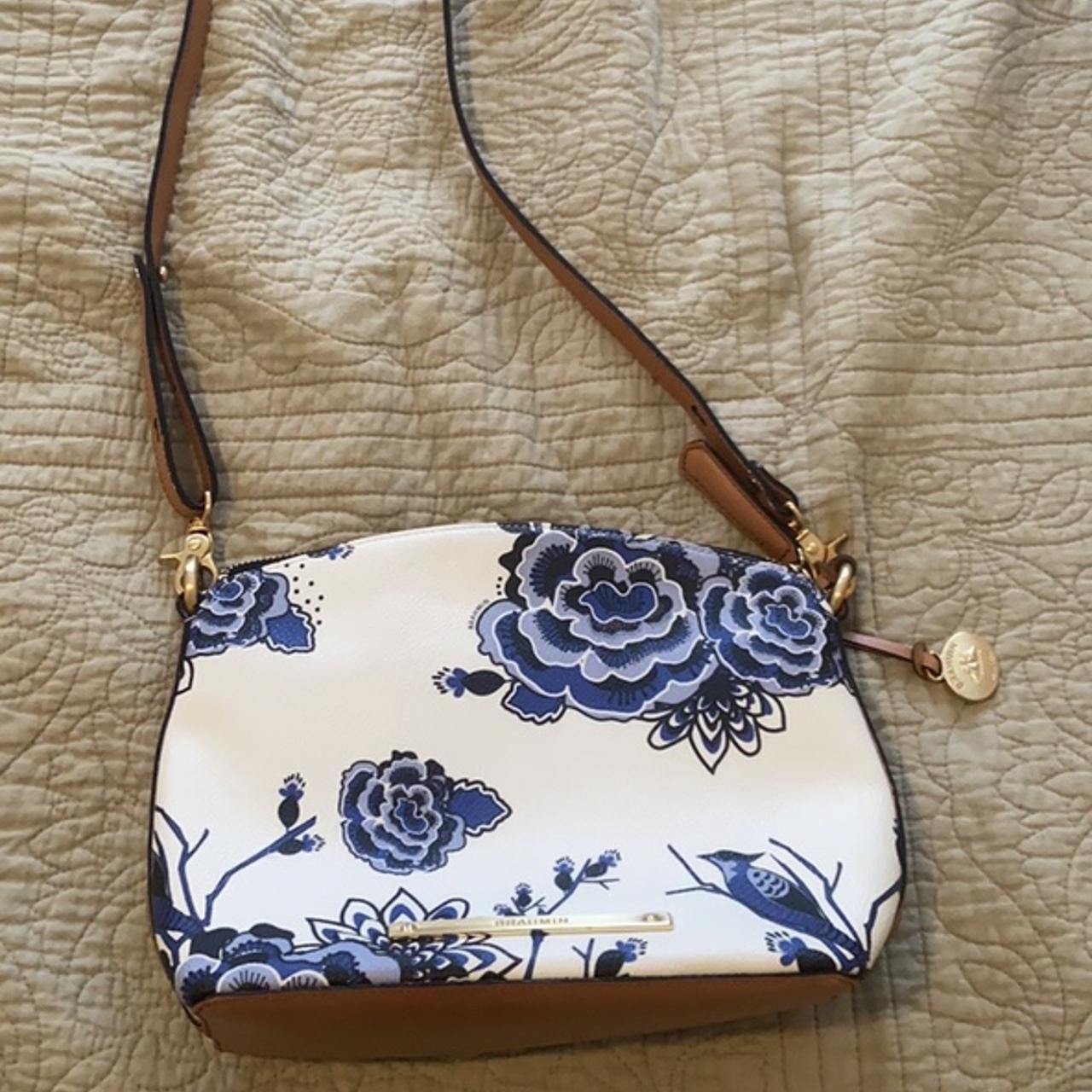 light blue brahmin purse. never used. duster bag and - Depop