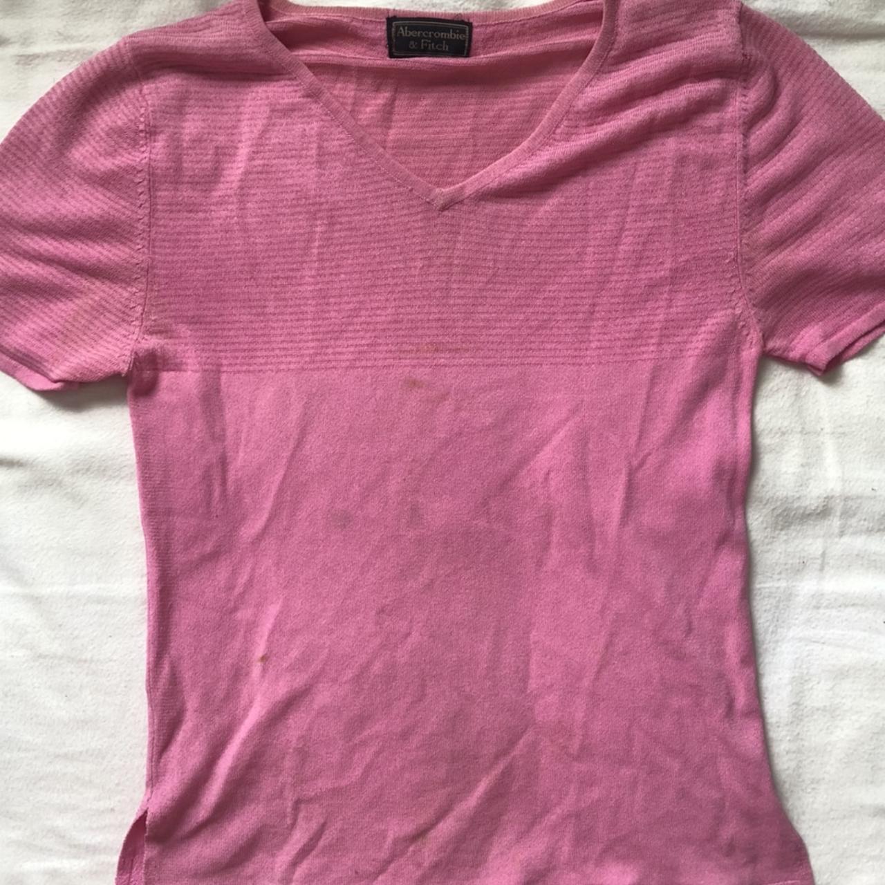 Abercrombie & Fitch Women's Pink T-shirt | Depop